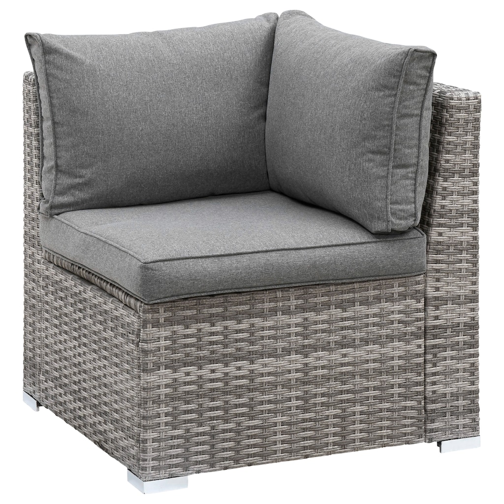 KONIFERA Gartenlounge-Set »Kalamos«, (Set, 23 tlg., 3er-Sofa, 2x 2er Sofa, Ecksofa, 2x Hocker, 2x Tisch, inkl. Auflagen)