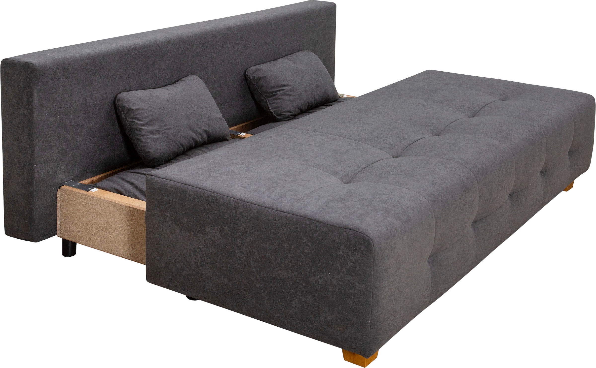 COLLECTION AB Schlafsofa »Bella«, Schlafsofa,Bettkasten,Bonellfederkern,Rückenkissen,Armlehnenkissen