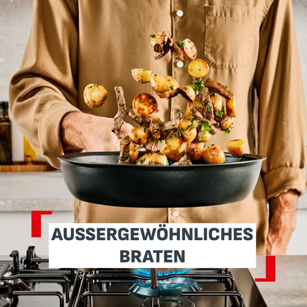 Tefal Bratpfanne »Experience Unbreakable« Aluminium 1 tlg. FusionCore Antihaftversiegelung, Induktion, Temperaturanzeiger