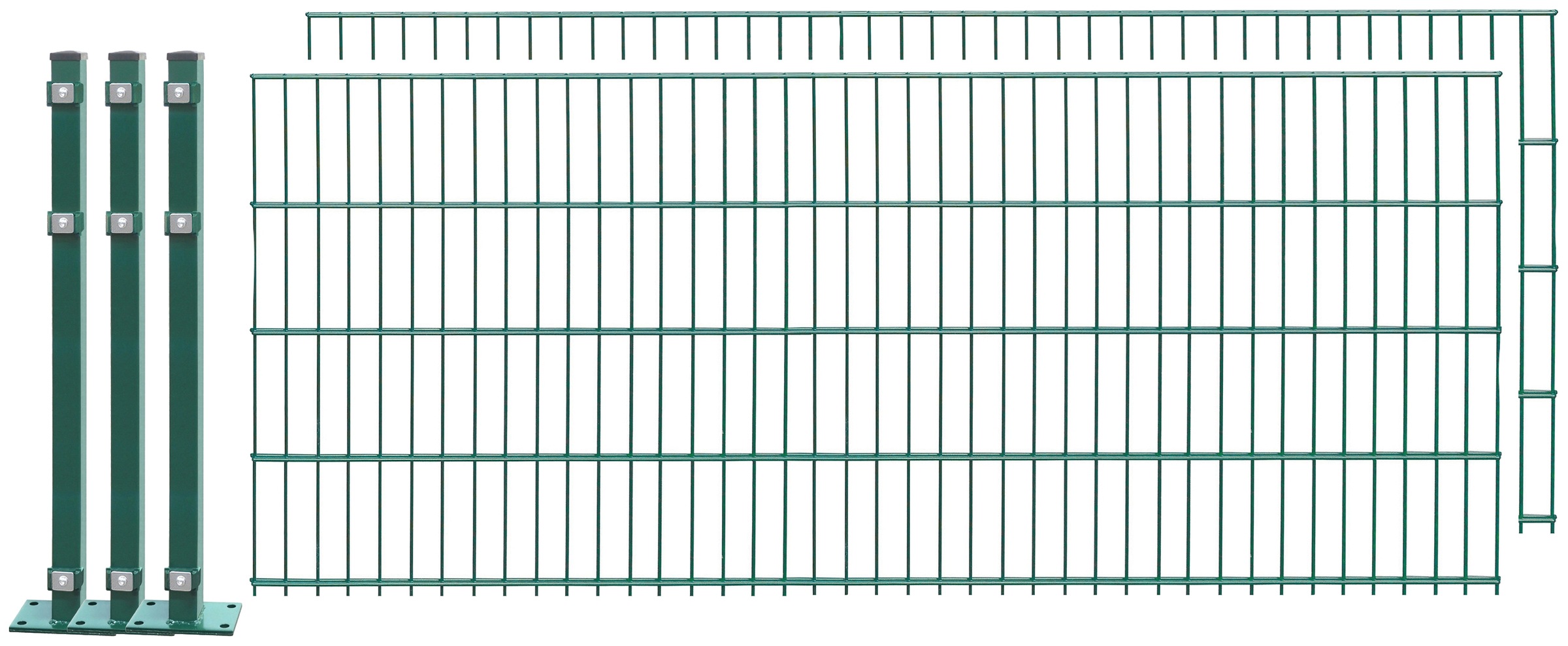 Arvotec Doppelstabmattenzaun »12 - 1346«, (Set), 89 cm hoch, 2 Matten für 4 m, 3 Pfosten kaufen