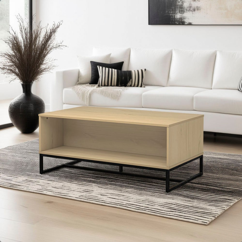 Inter Link Couchtisch »Couchtisch Vivo« 1 Stk. tlg. Kiefer Massiv, Soft-Close, Industrial Style, BxTxH: 100 x 60 x 45 cm