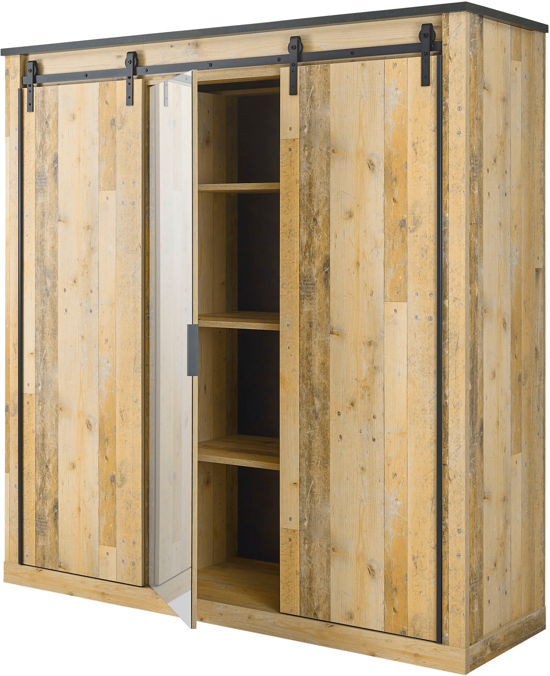 Home affaire Schlafzimmer-Set »SHERWOOD« 4 Stk. tlg. Liegefläche 180x200cm, Schrank 3-trg. 201cm breit