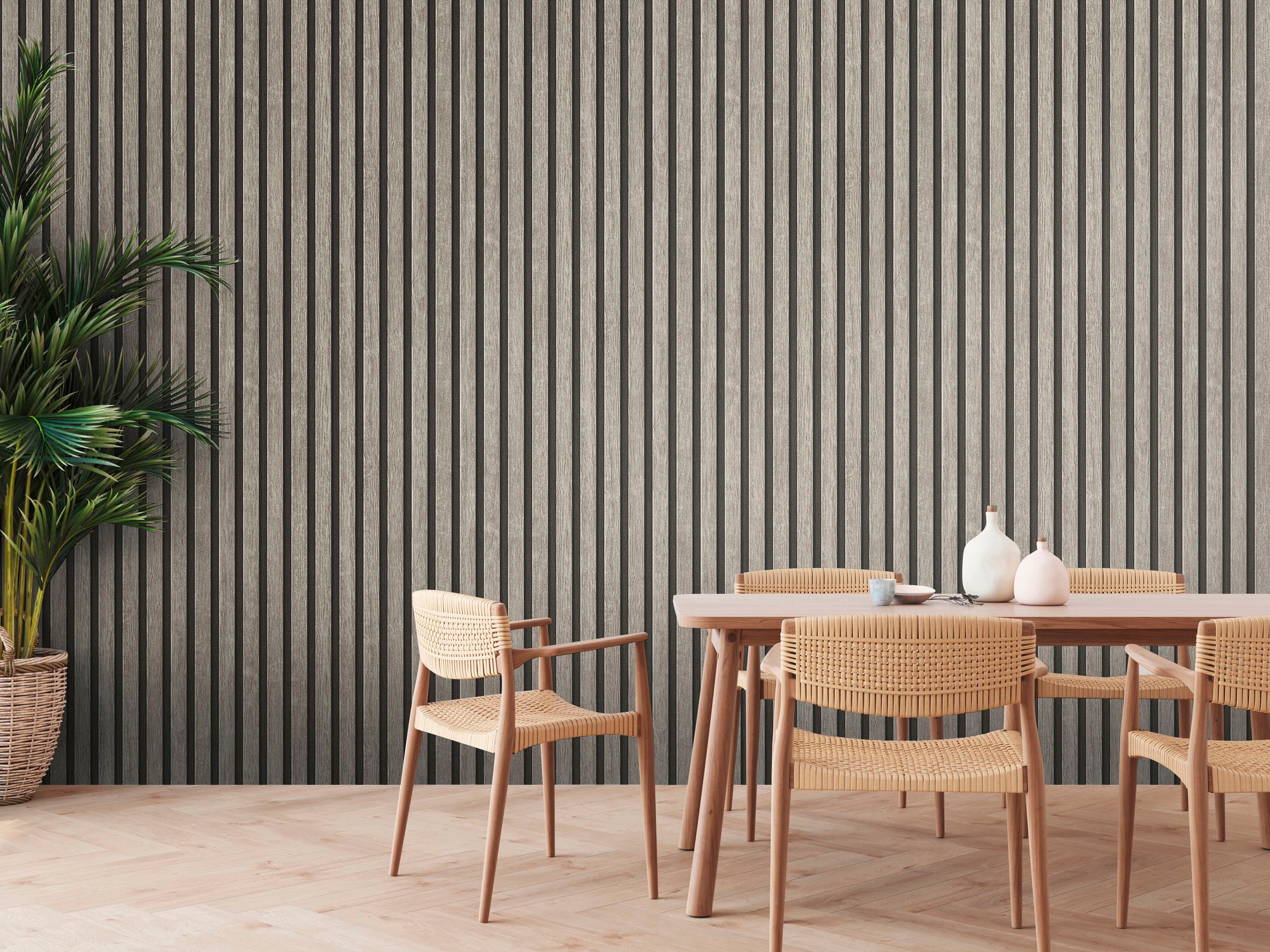 A.S. Création Vliestapete »PrintWalls II Skandinavische Holzpaneele«, matt-gemustert-neutral, Holzoptik Vlies Vlies Wand Tapeten Wohnzimmer Schlafzimmer Küche Optik