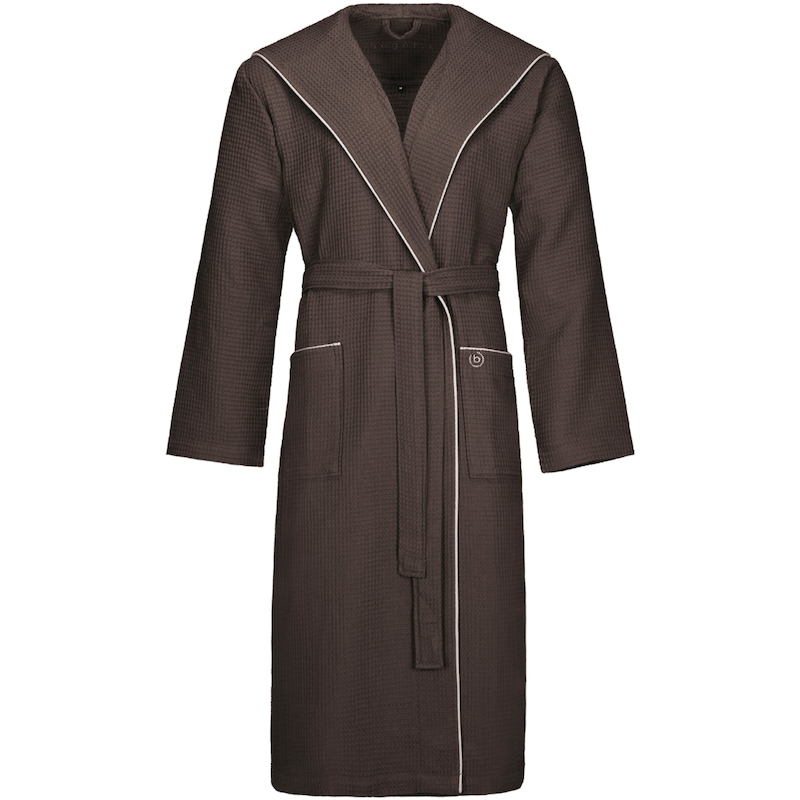 BUGATTI Herrenbademantel »Tizian, ideal für Sauna & Spa, Hotelbademantel, Morgenmantel« 1 Stk. tlg., Waffelpiqué-Struktur, mit Baumwollbiese L...