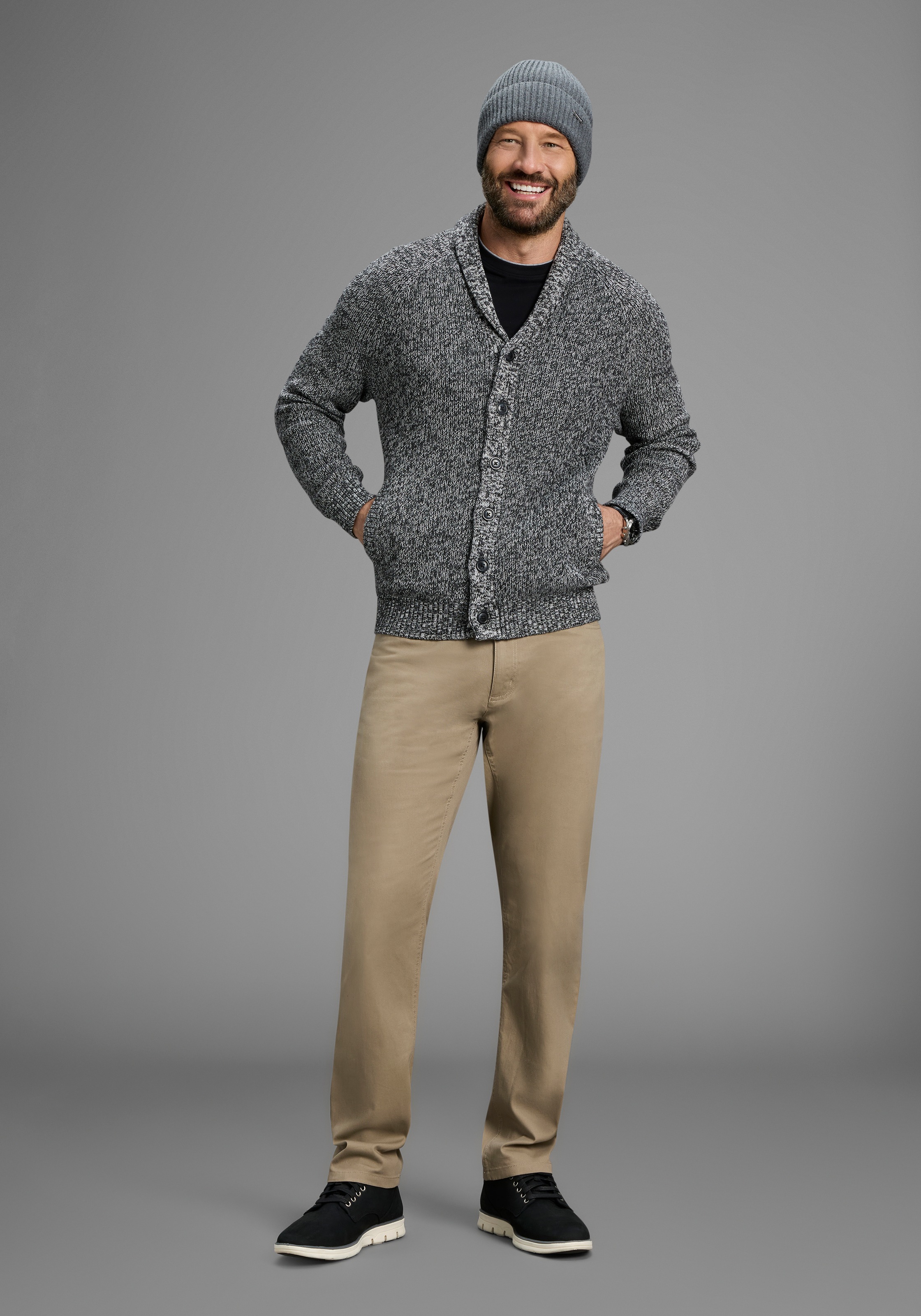Man's World Strickjacke »Neue Kollektion!«, mit Taschen