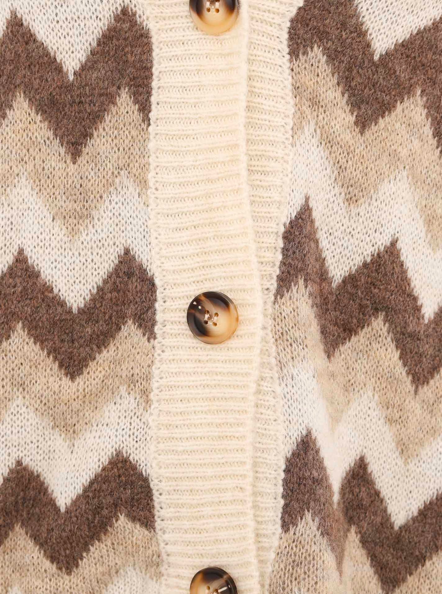 Zwillingsherz Cardigan »"Buntes ZickZack"«, mit figurumspielendem Schnitt