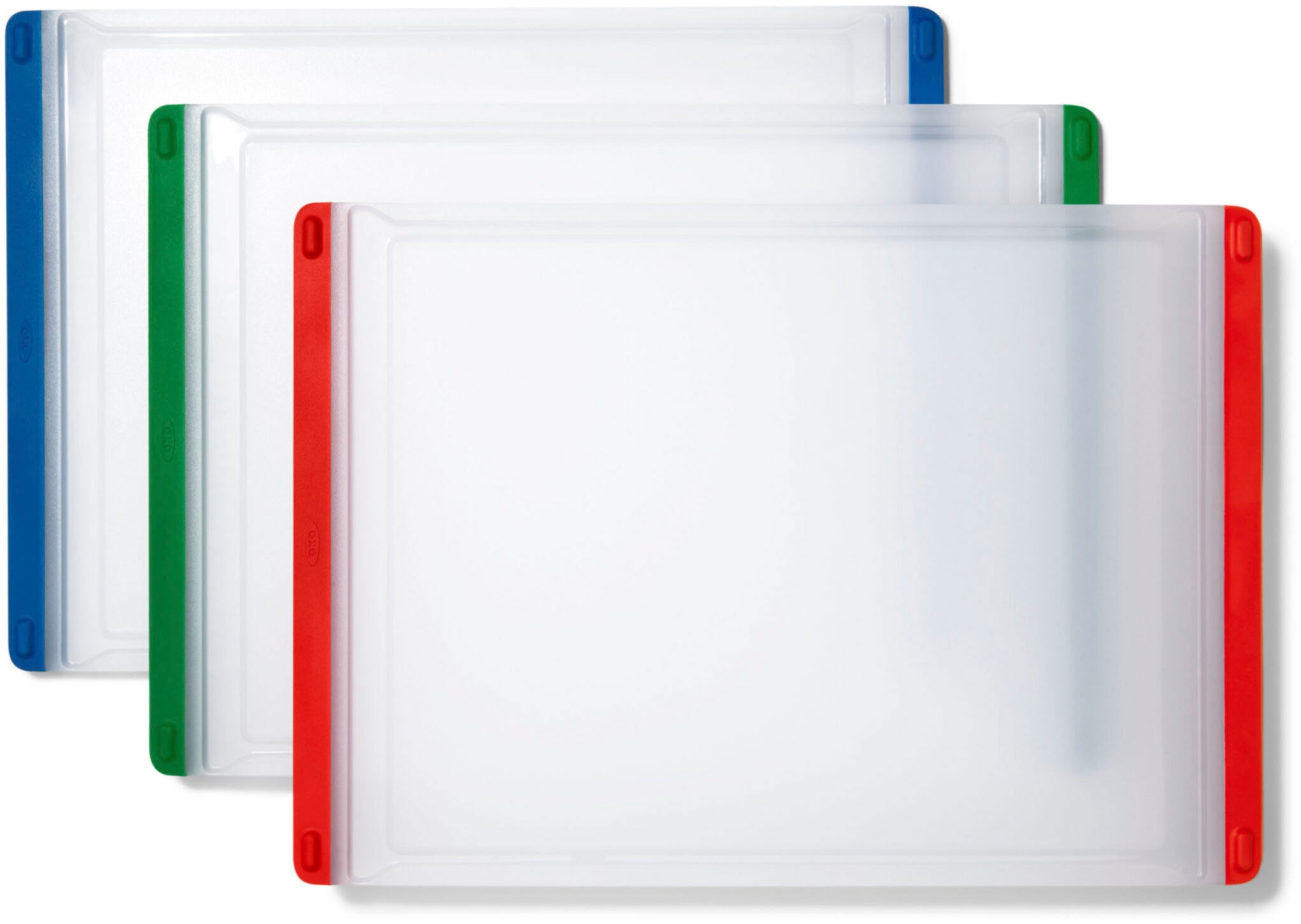 OXO Good Grips Schneidebrett 3-farbig, mit Saftrille günstig online kaufen