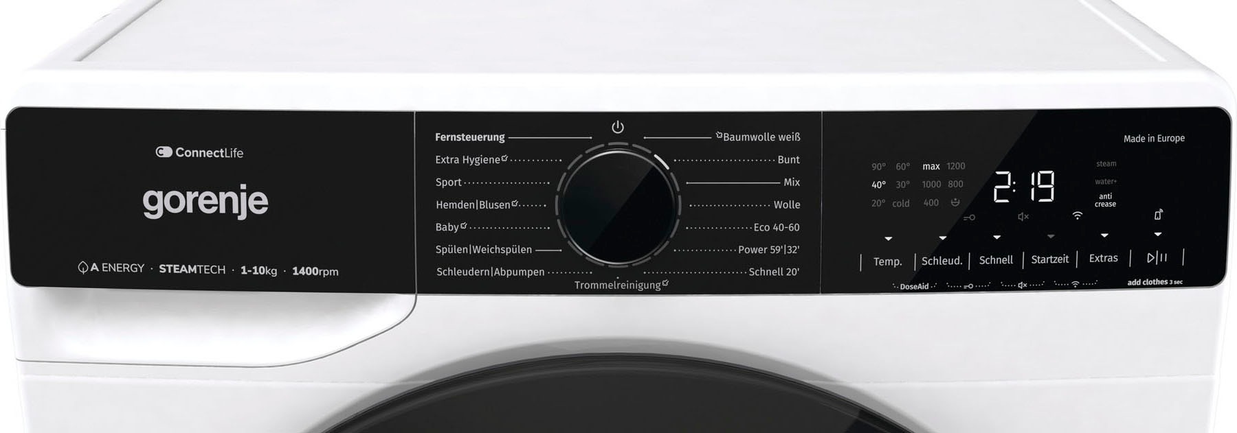 GORENJE Waschmaschine »WPNA 14 ATSWIFI3«, WPNA 14 ATSWIFI3, 10 kg, 1400 U/min