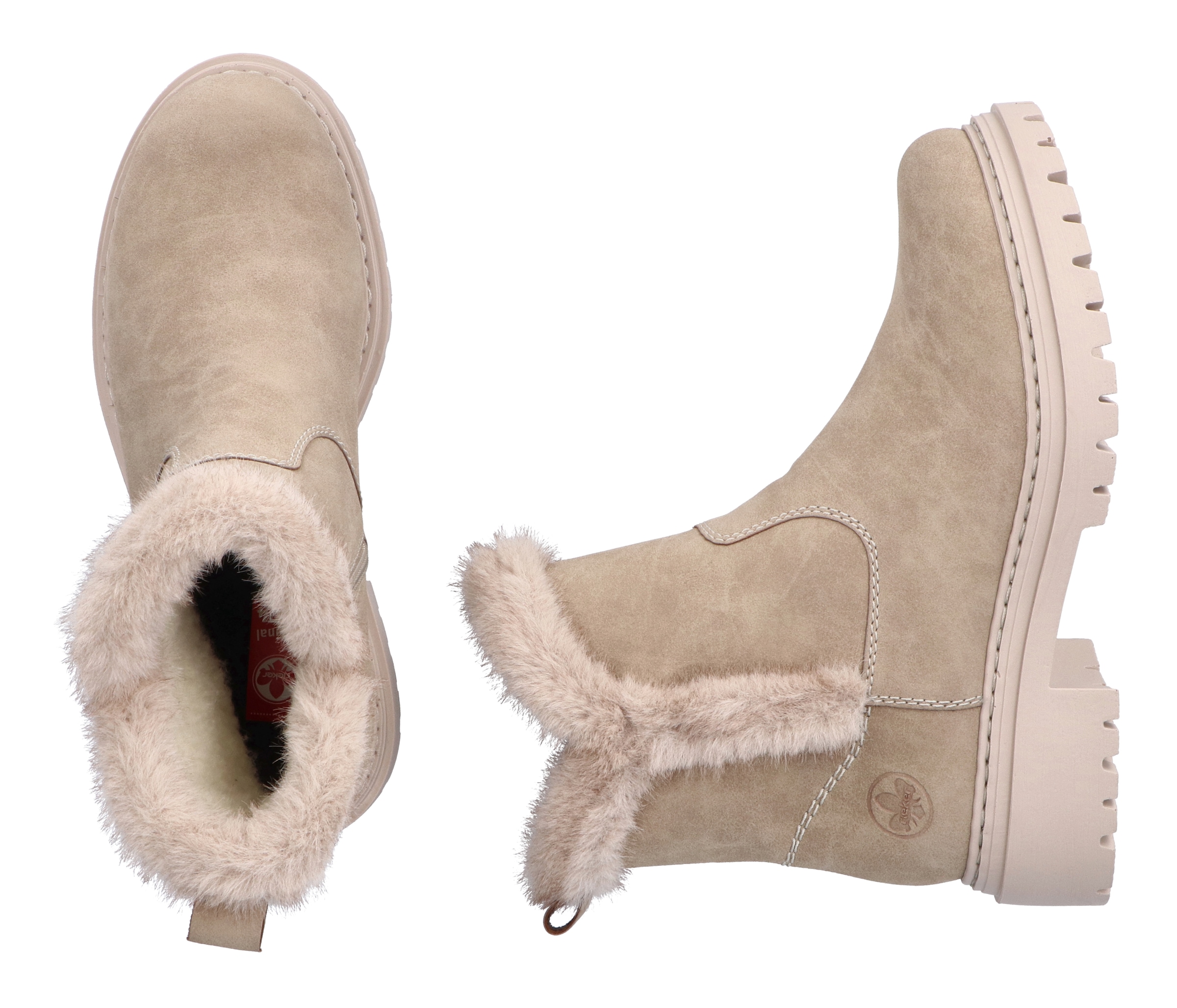 Rieker Winterstiefelette, Winterboots, Profilsohle, Blockabsatz, mit Innen-Reißverschluss