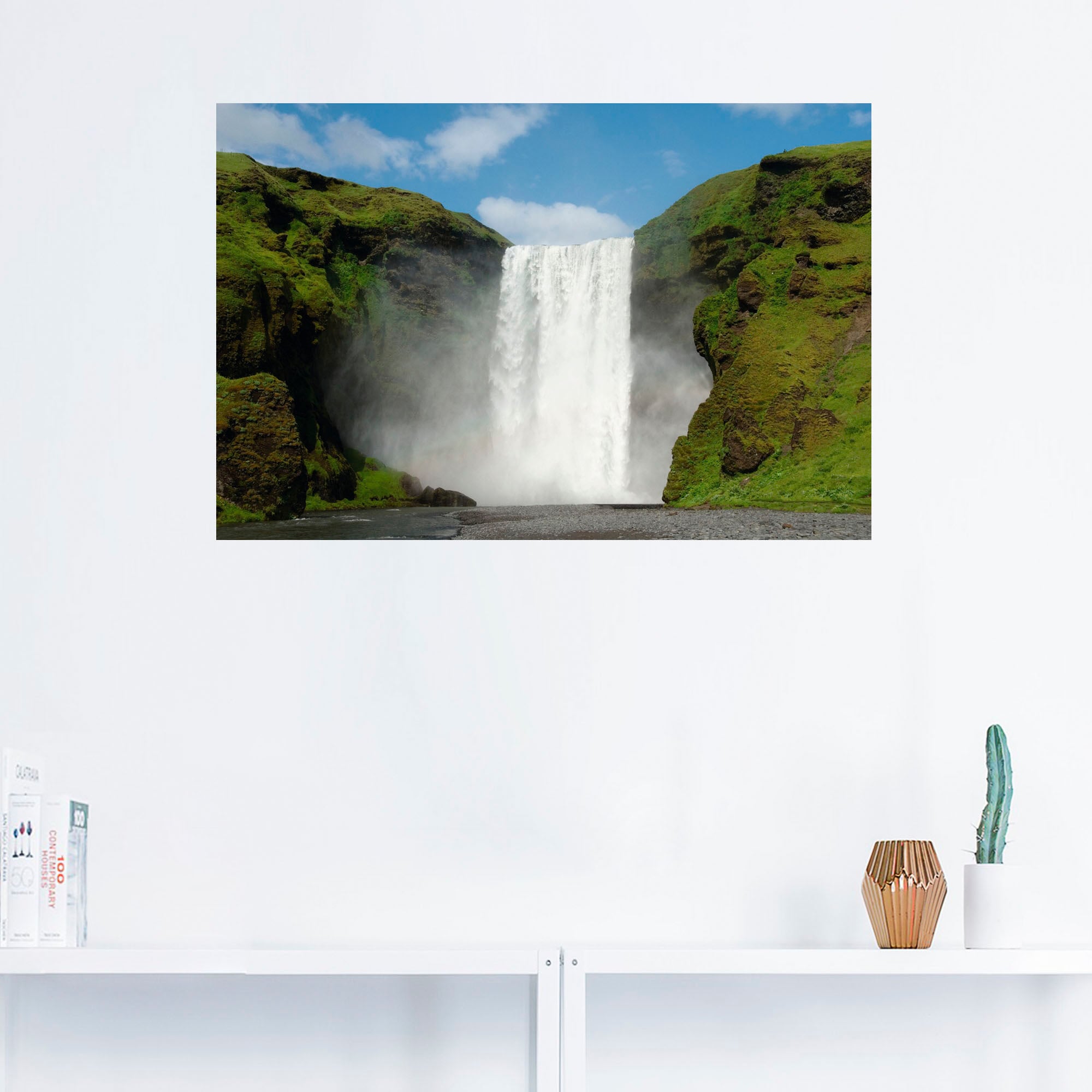 Artland Wandfolie »Skogafoss«, Gewässer, (1 St.), selbstklebend