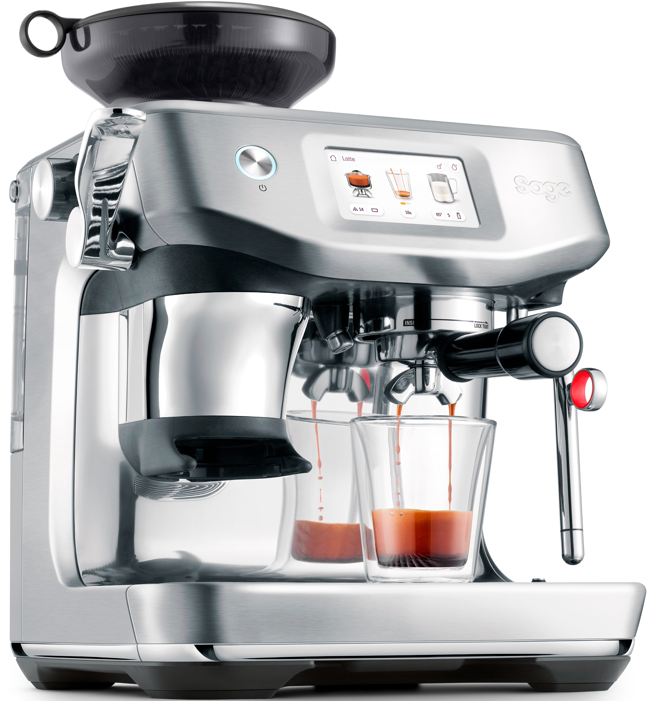 Sage Espressomaschine »Barista Touch Impress SES882BSS, mit Cold Brew und kaltem Espresso«, Barista-Anleitung, Einstellungen für Milchalternativen