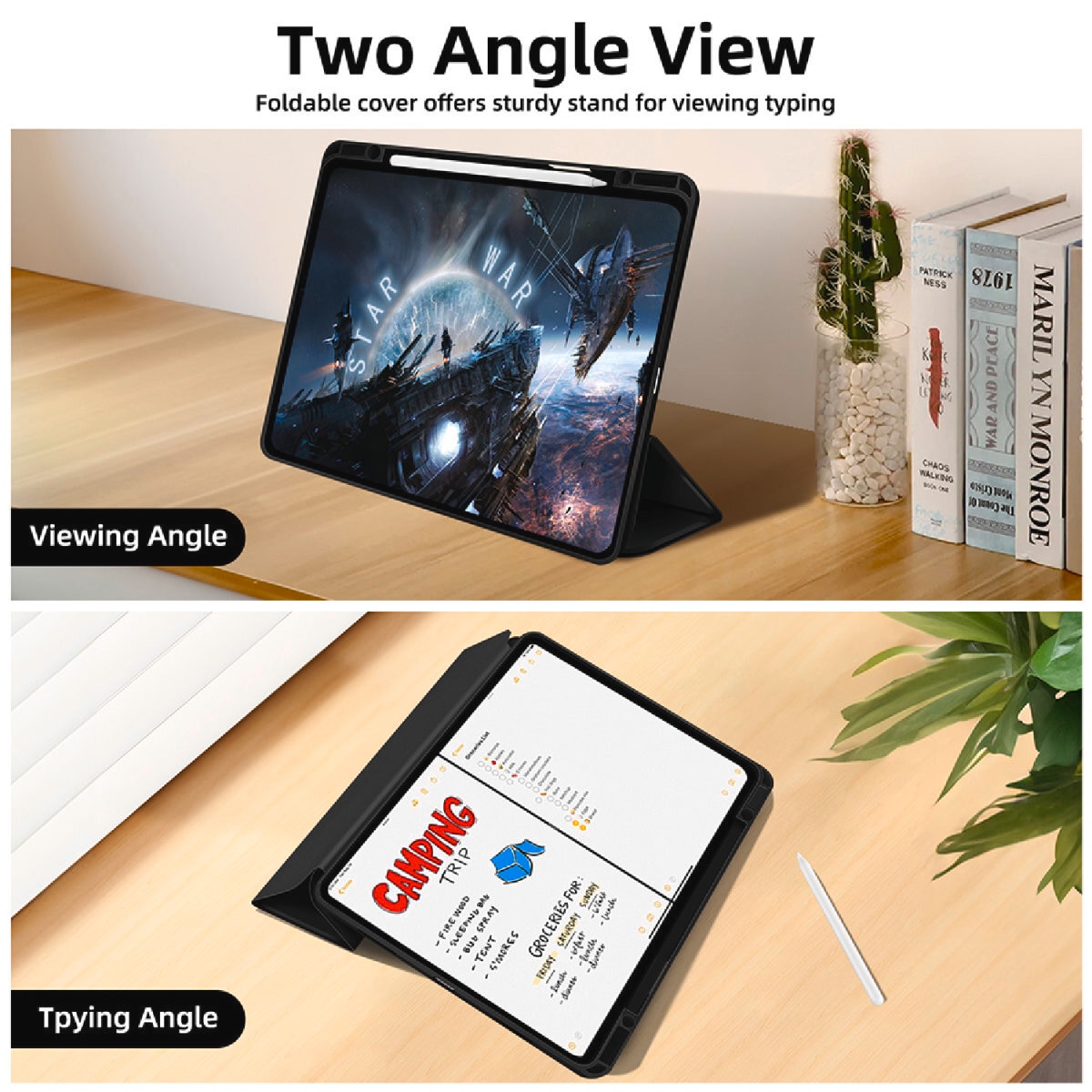 4smarts Tablet-Hülle »Folio Case Basic für Apple iPad Air 13 (M2, 2024)«, Backcover, Schutzhülle, Handyschutzhülle, Case, Schutzcase, stoßfest