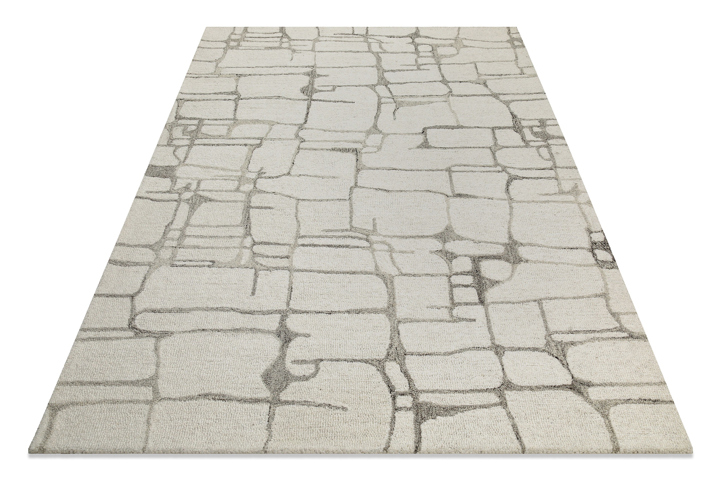 Wecon home Wollteppich »Hamptons TWELVE«, rechteckig, 10 mm Höhe, Läufer, Schurwolle, Kurzflor, Wohnzimmer, elegant, geometrisch