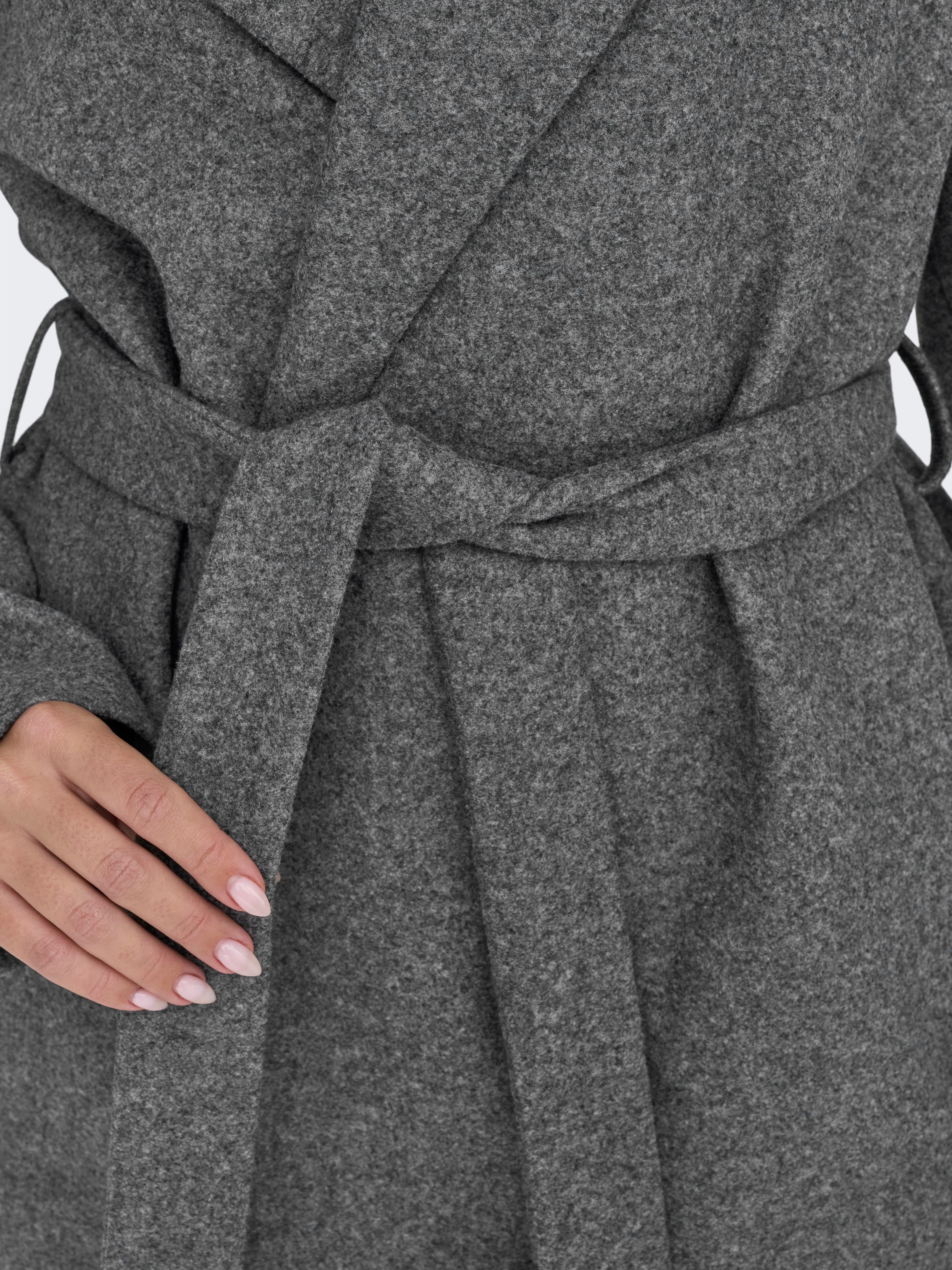 ONLY Kurzmantel »ONLALVILDA LIFE SHORT WRAP COAT OTW« Kunstfaser