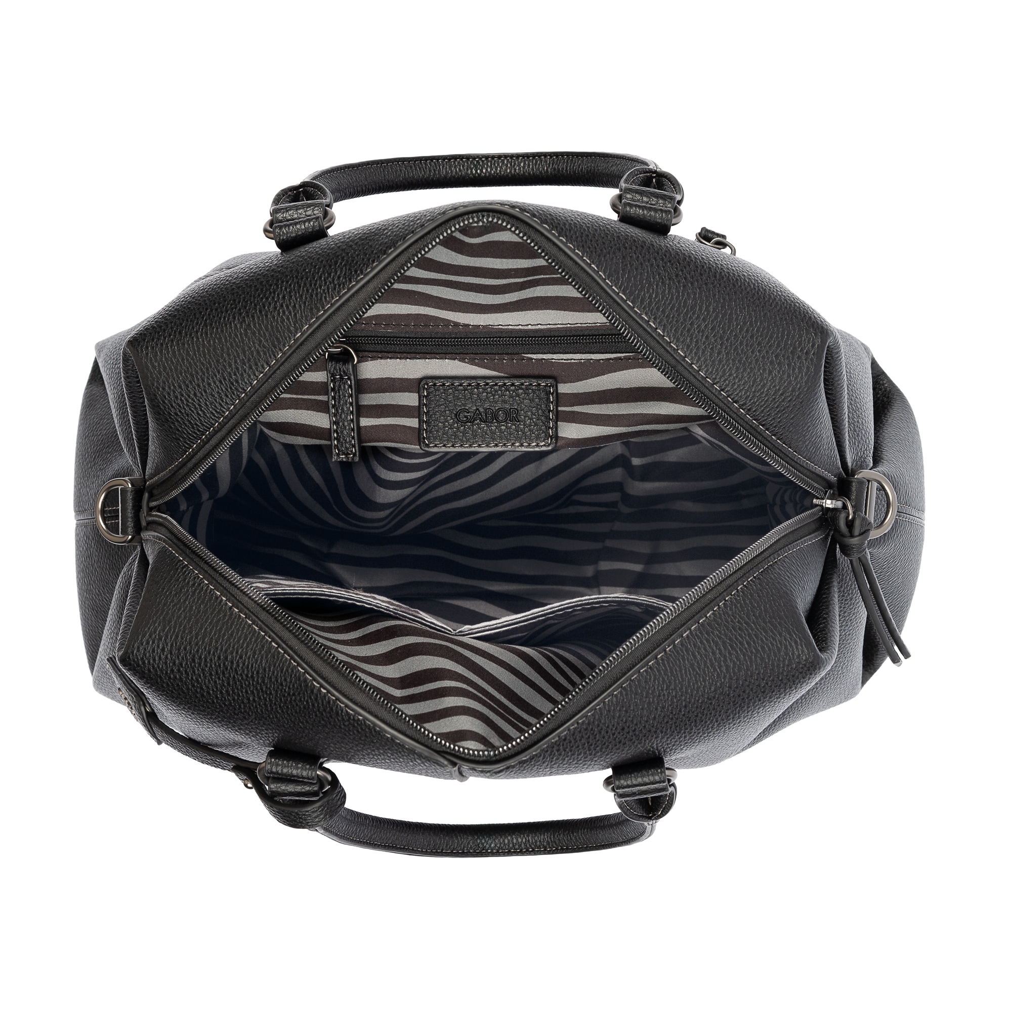 Gabor Bowlingtasche »Jesenia« Damen Handtasche mit Zebramuster aus Innenfutter