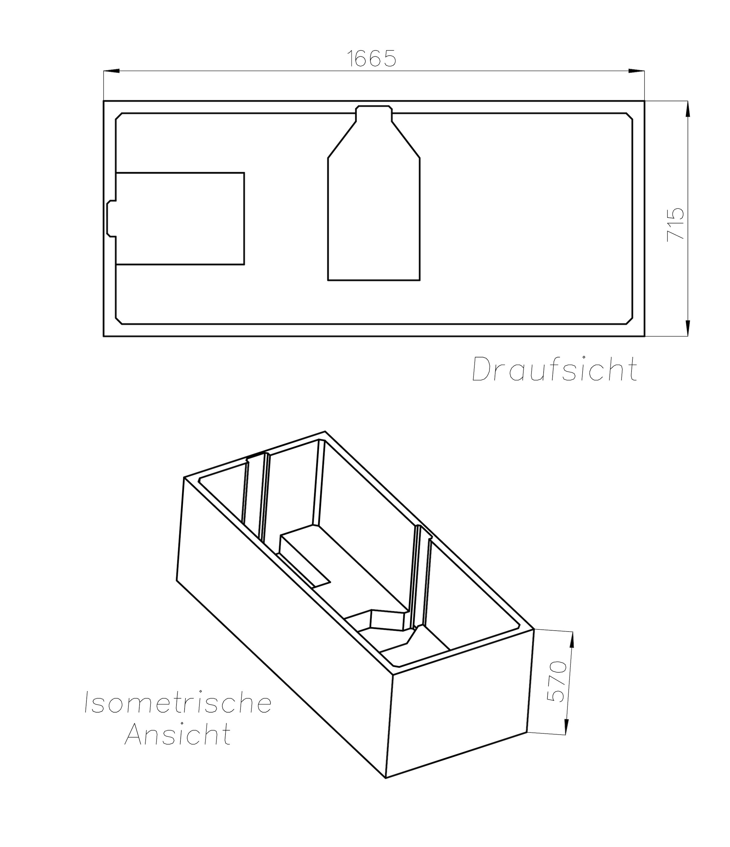 OTTOFOND Badewanne »Malta«, (Set), 170c75cm, inklusive Wannenträger