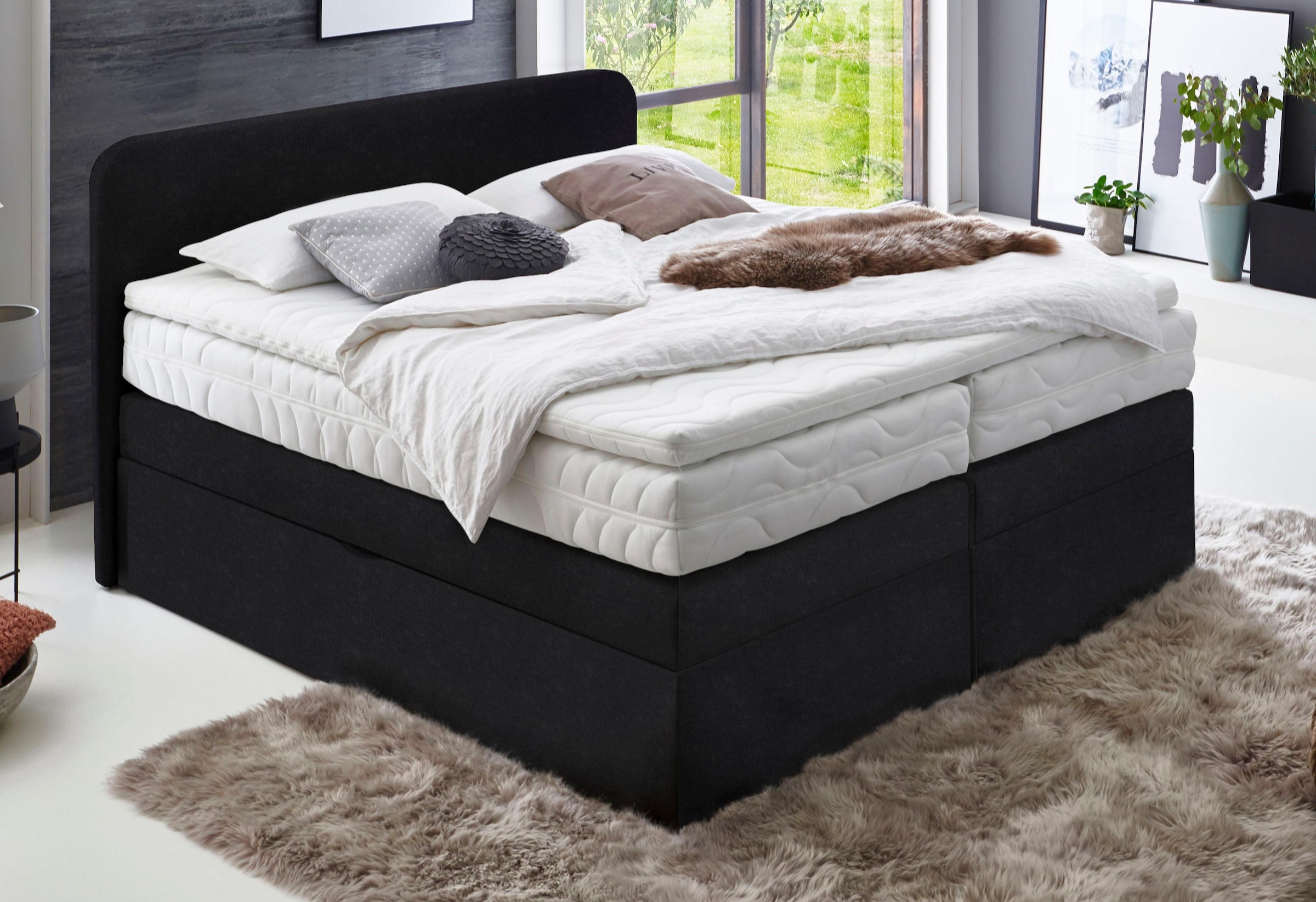 Westfalia Schlafkomfort Boxspringbett wahlweise mit Bettkasten günstig online kaufen