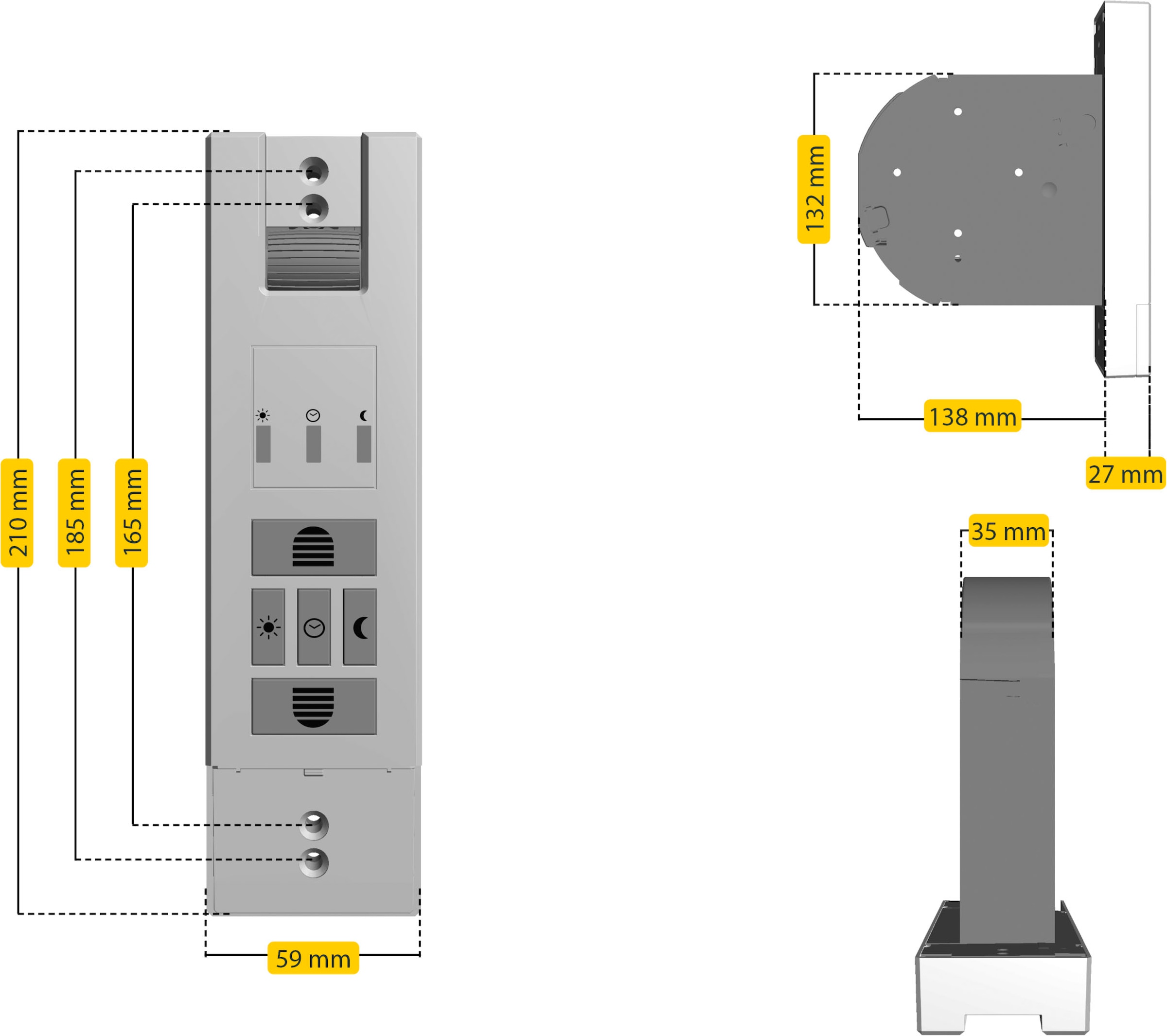 SCHELLENBERG Rollladengurt-Antrieb »Unterputz, elektrischer Gurtwickler RolloDrive 65 Standard,«, bis 6 m² Rollladenfläche, Maxi System, 23 mm Rollladengurt