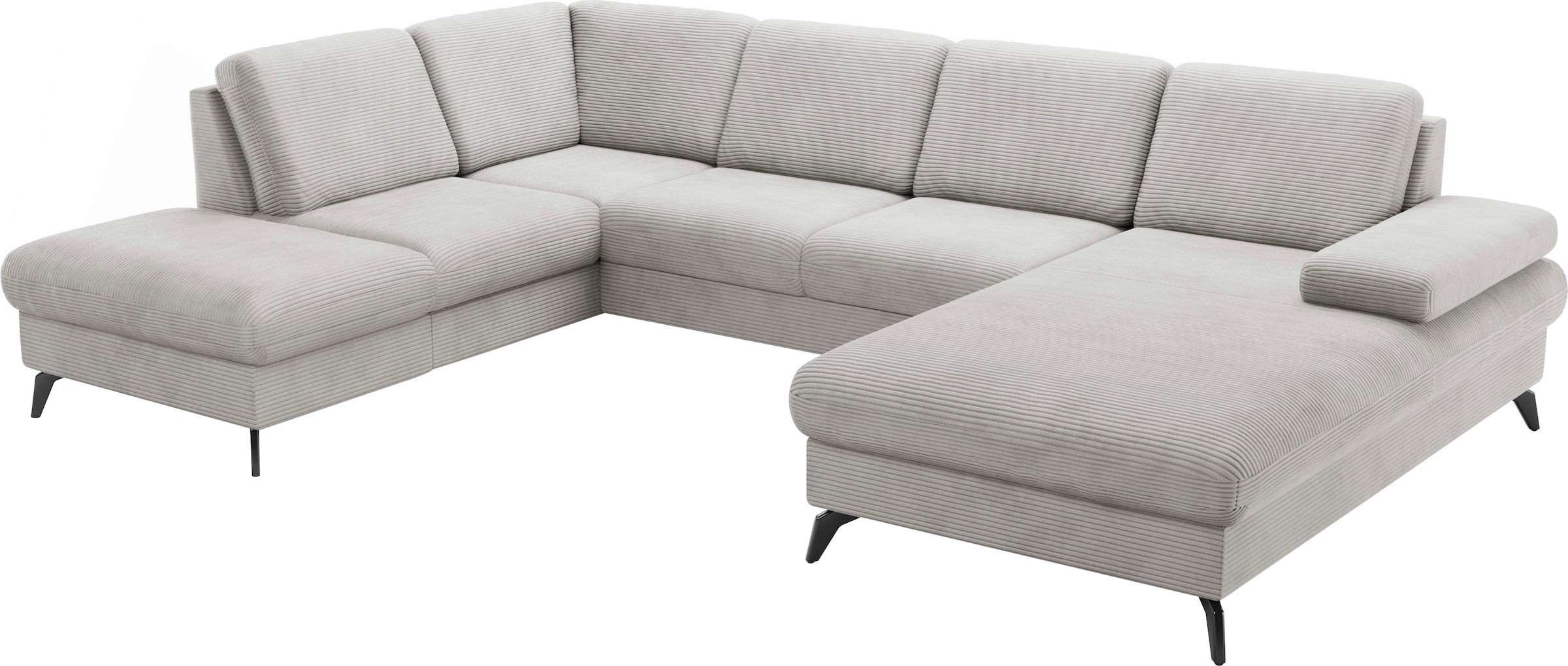 sit&more Wohnlandschaft »Morris Jubi U-Form, B: 300 cm«, mit Armteilfunktion & 1 Zierkissen, optional Bettfunktion
