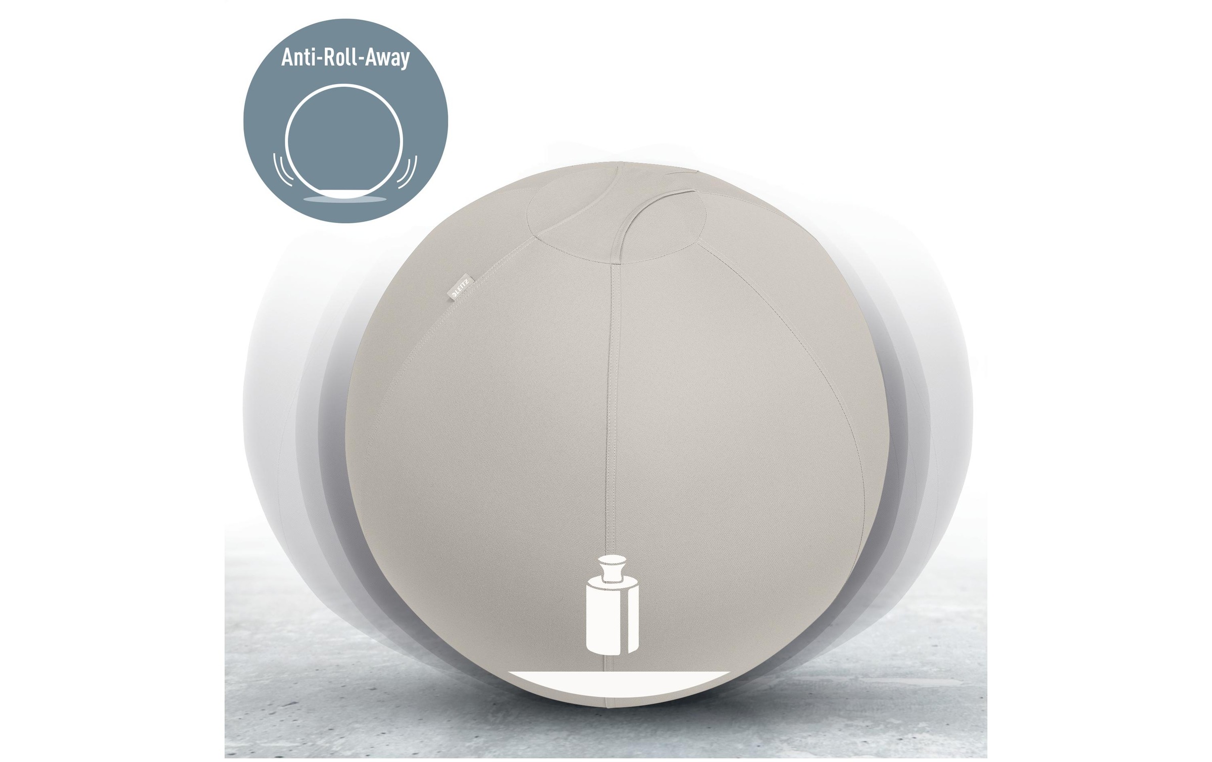 LEITZ Sitzball »Active 55 cm Hellgrau«