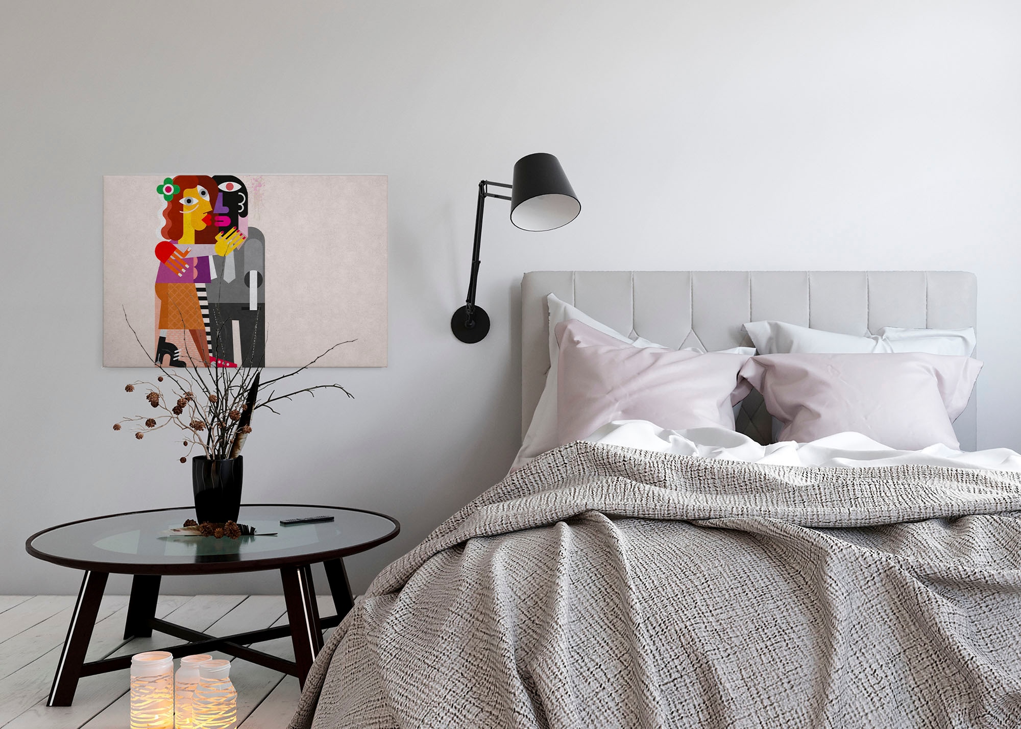 A.S. Création Leinwandbild »couples« Abstrakt | Kunst 1 Stk. tlg. Keilrahmen Bild Bunt Abstrakt Menschen Leinwand-Bild Wohnzimmer modern