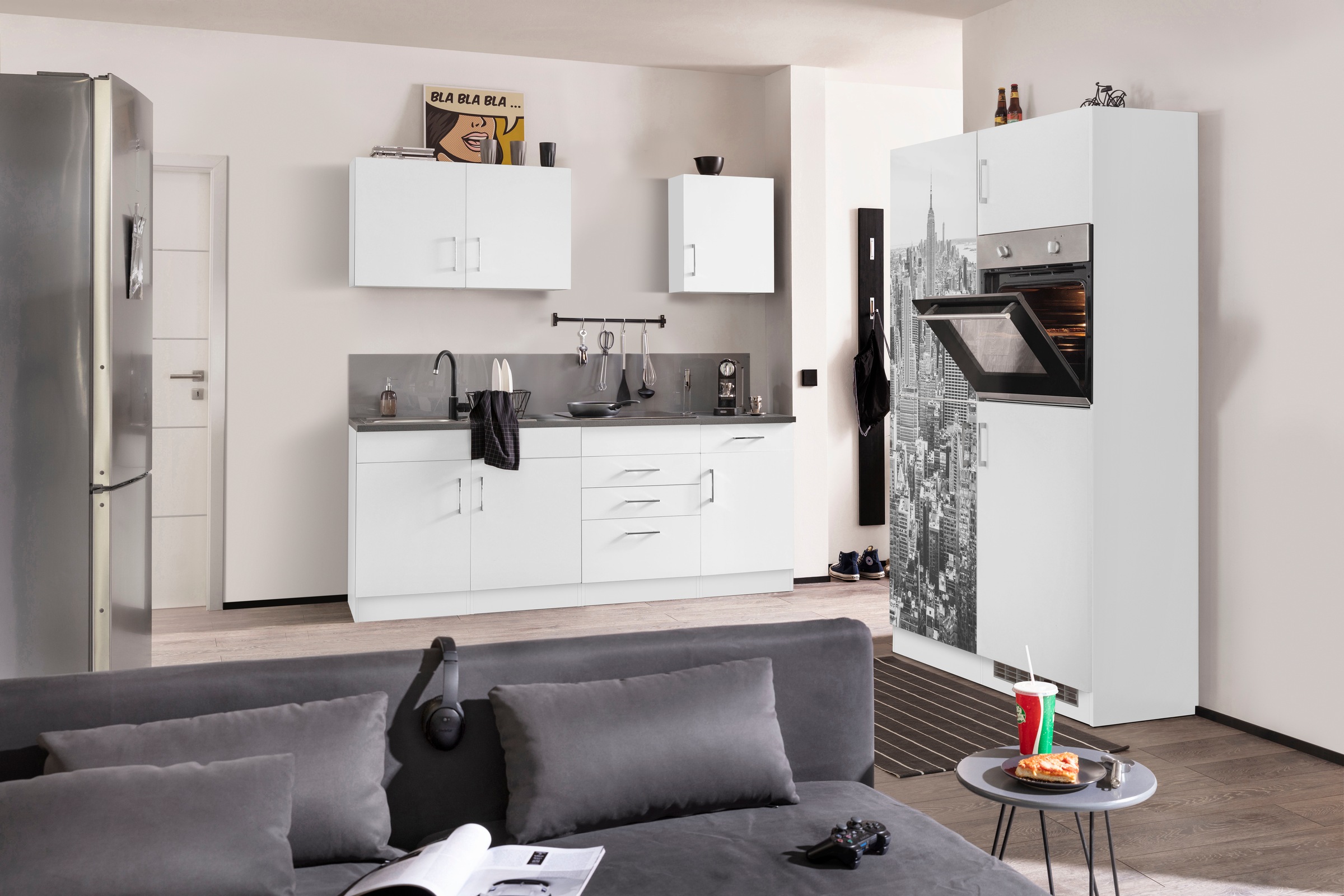 KOCHSTATION Küchenzeile »KS-Paris – Küchen mit einzigartigen Fotomotiven au günstig online kaufen