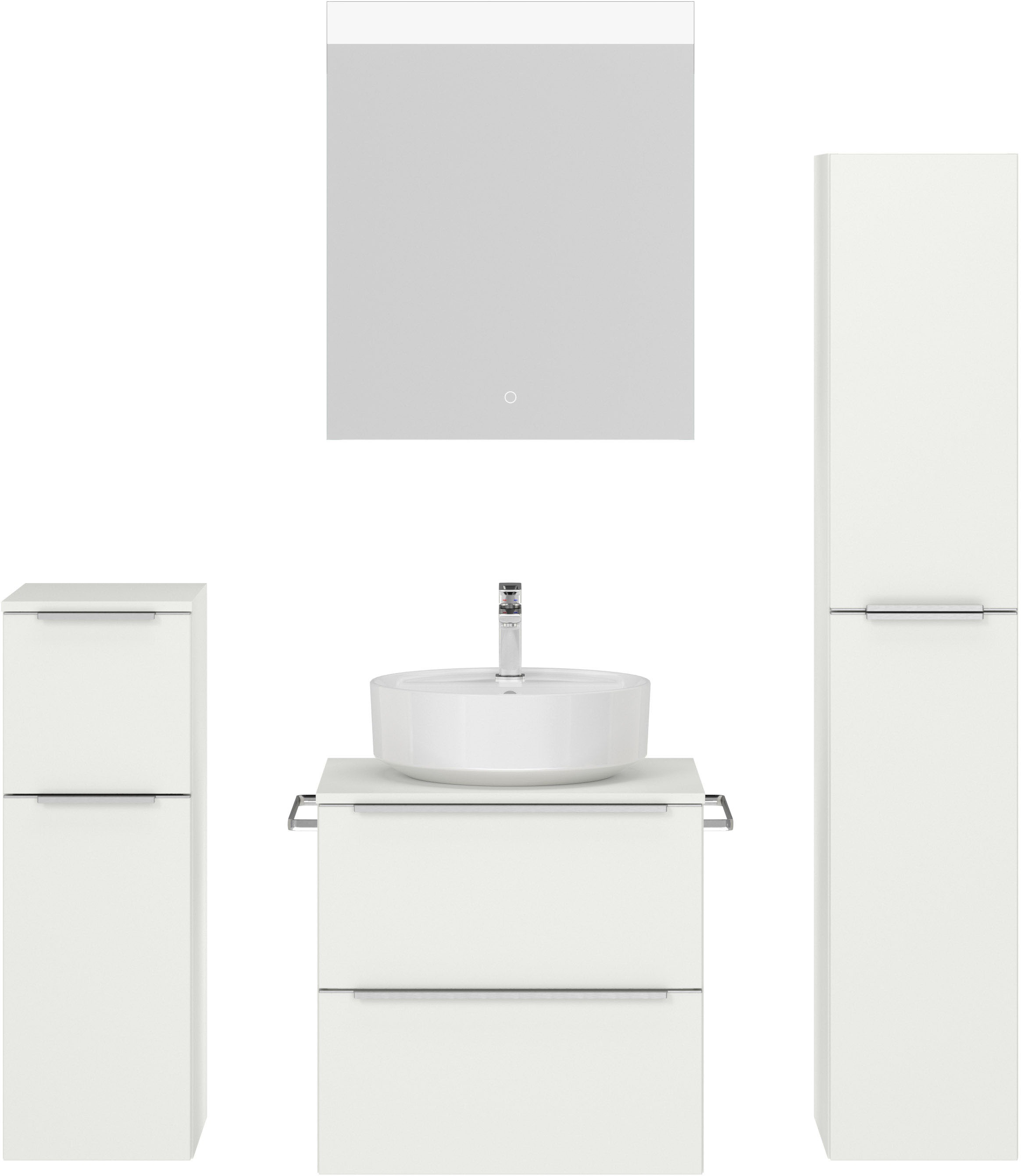 nobilia® Badmöbel-Set »Alvene« vormontiert, mit Soft-Close, 4 Stk. tlg. günstig online kaufen
