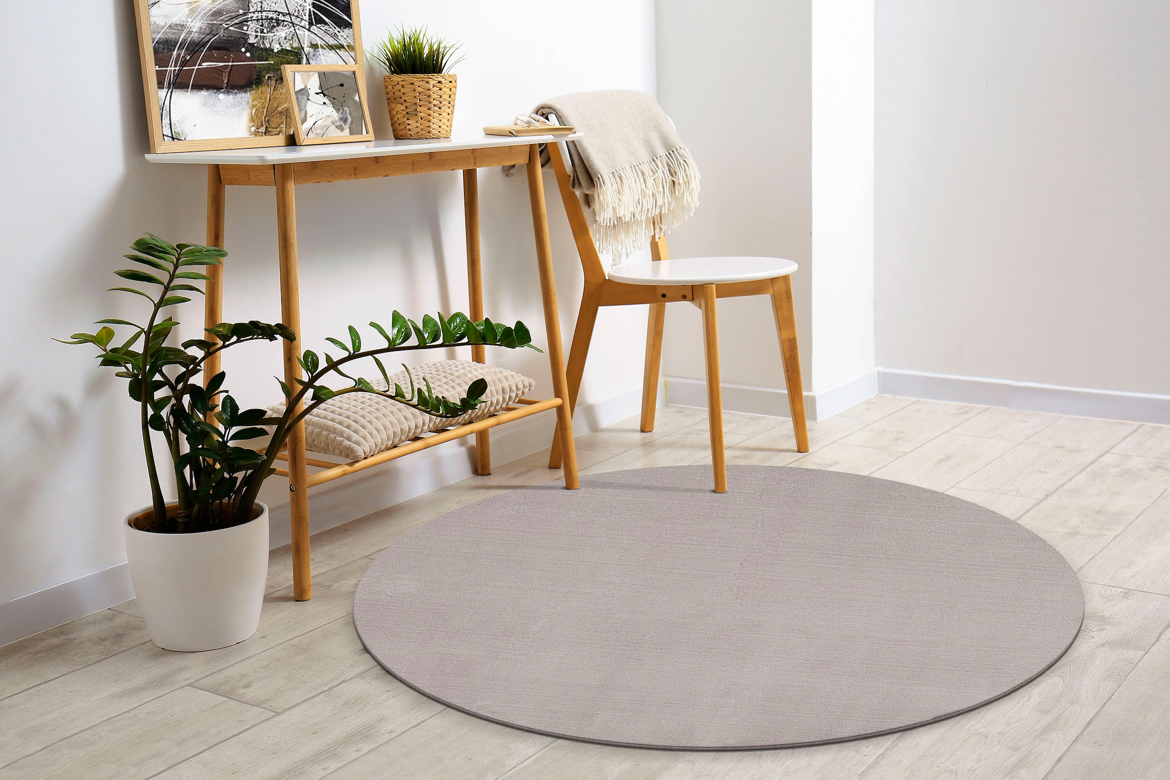 merinos Teppich »Loft 37«, rund, 16 mm Höhe, Kunstfellteppich besonders weich und kuschelig, Fell Haptik