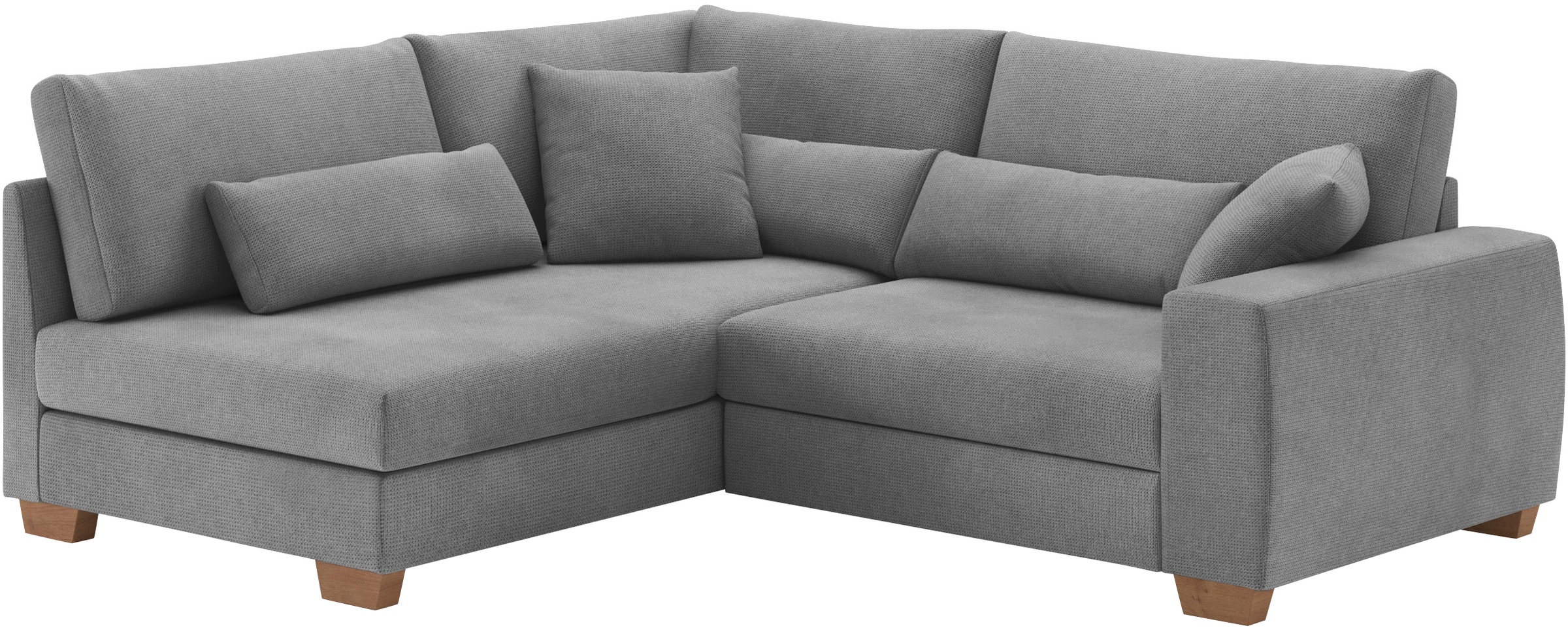 Mr. Couch Ecksofa »Helena L-Form, bis 140 kg belastbar«, mit Taschenfederkern, wahlweise mit Bettfunktion