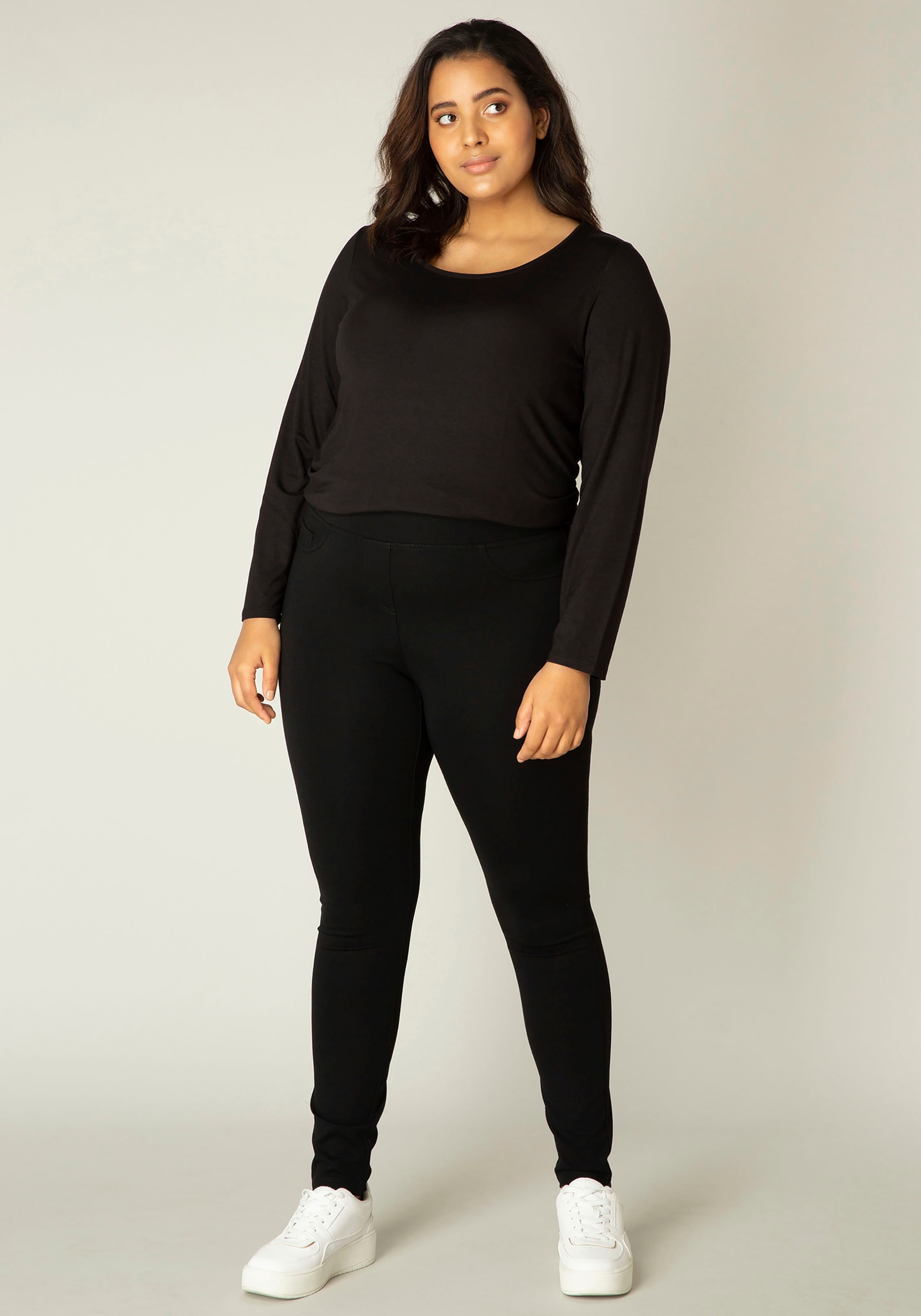 Base Level Curvy Jeggings »Arnika«, mit Badge