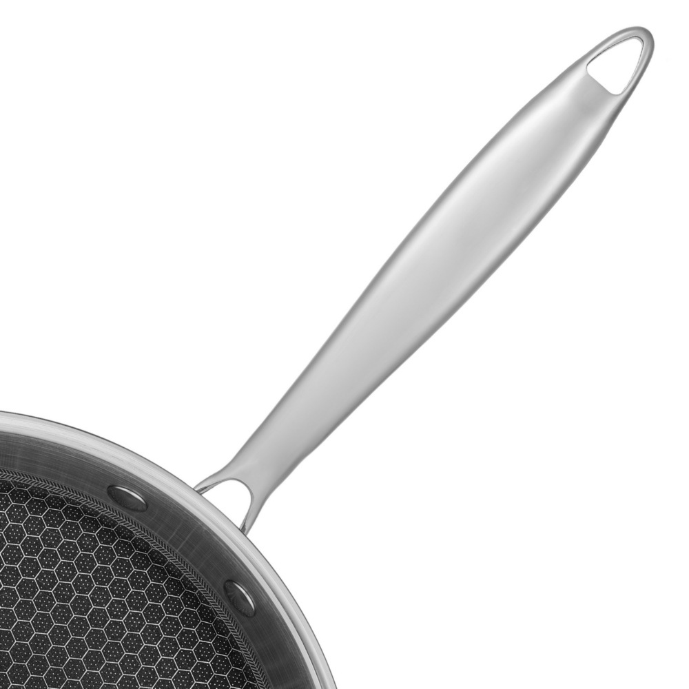 RESTO Kitchenware Bratpfanne »Achird Pfanne aus Tri-Ply (Edelstahl + Aluminium + Edelstahl) ofenfest«, Edelstahl 18/10, (1 tlg.), Die 3-schichtige Basis ermöglicht eine Energieeinsparung von 25%