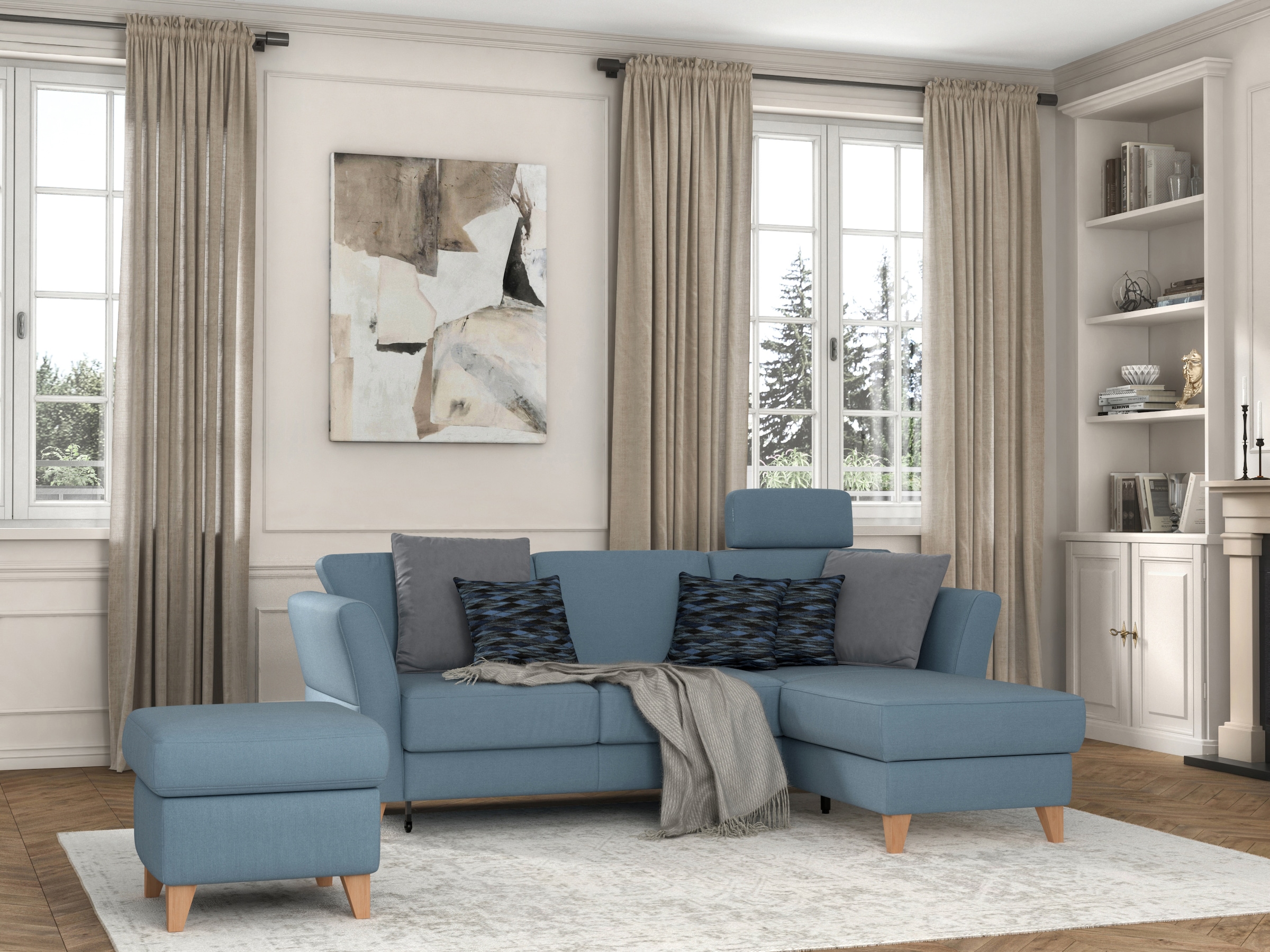 sit&more Stauraumhocker »Visby«, Stauraum, auch erhältlich mit Wasser zu reinigendem "Soft clean" Bezug