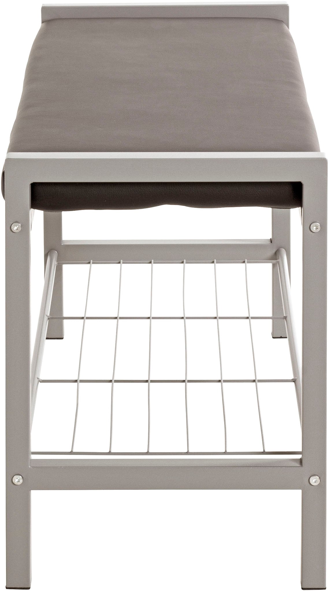 HAKU Schuhbank »Flurbank, Garderobenbank, Sitzbank« rechteckig - aus Metall Grau - B/T/H 80/32/48 cm