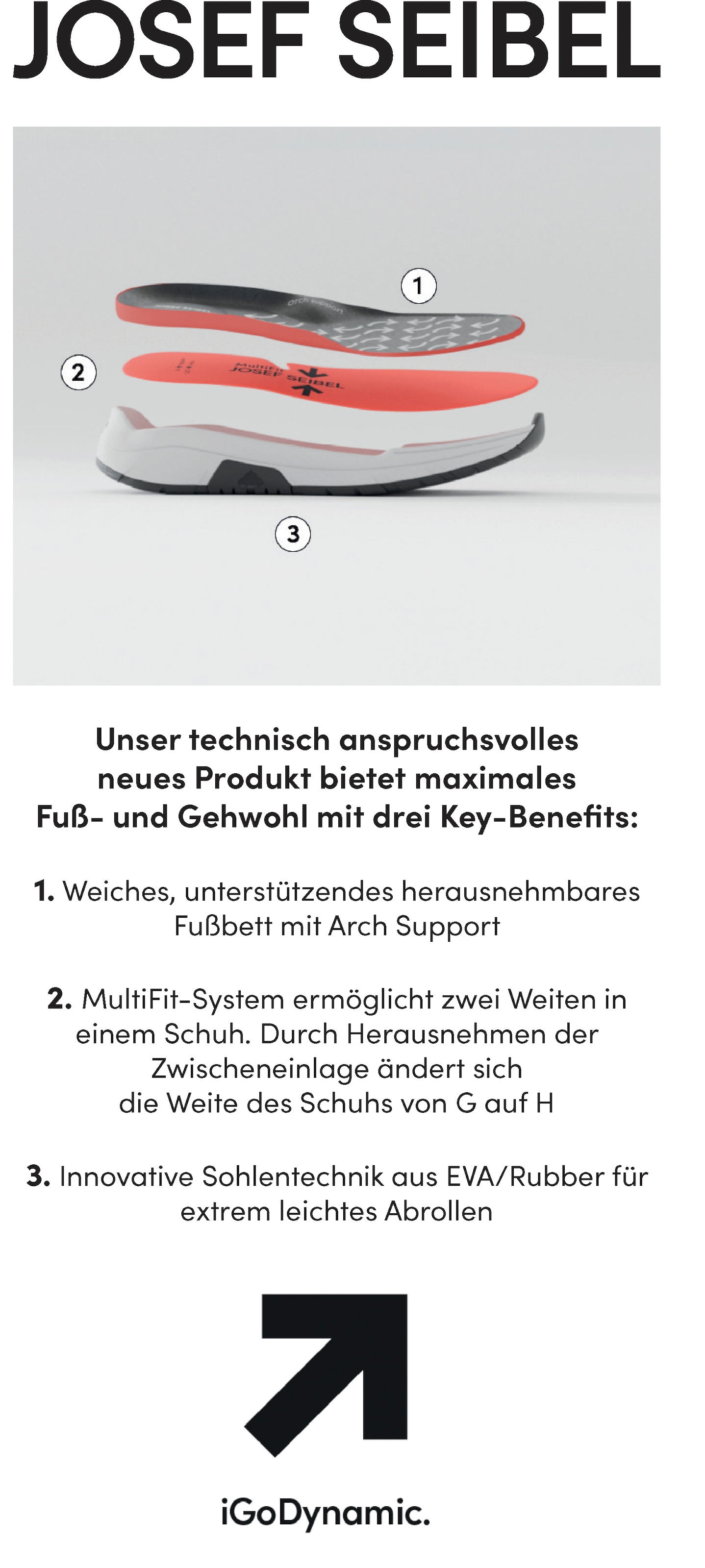 Josef Seibel Sneaker »Elli 01«, Trekkingschuh, Schnürboots, Komfortschuh mit Wechselfußbett