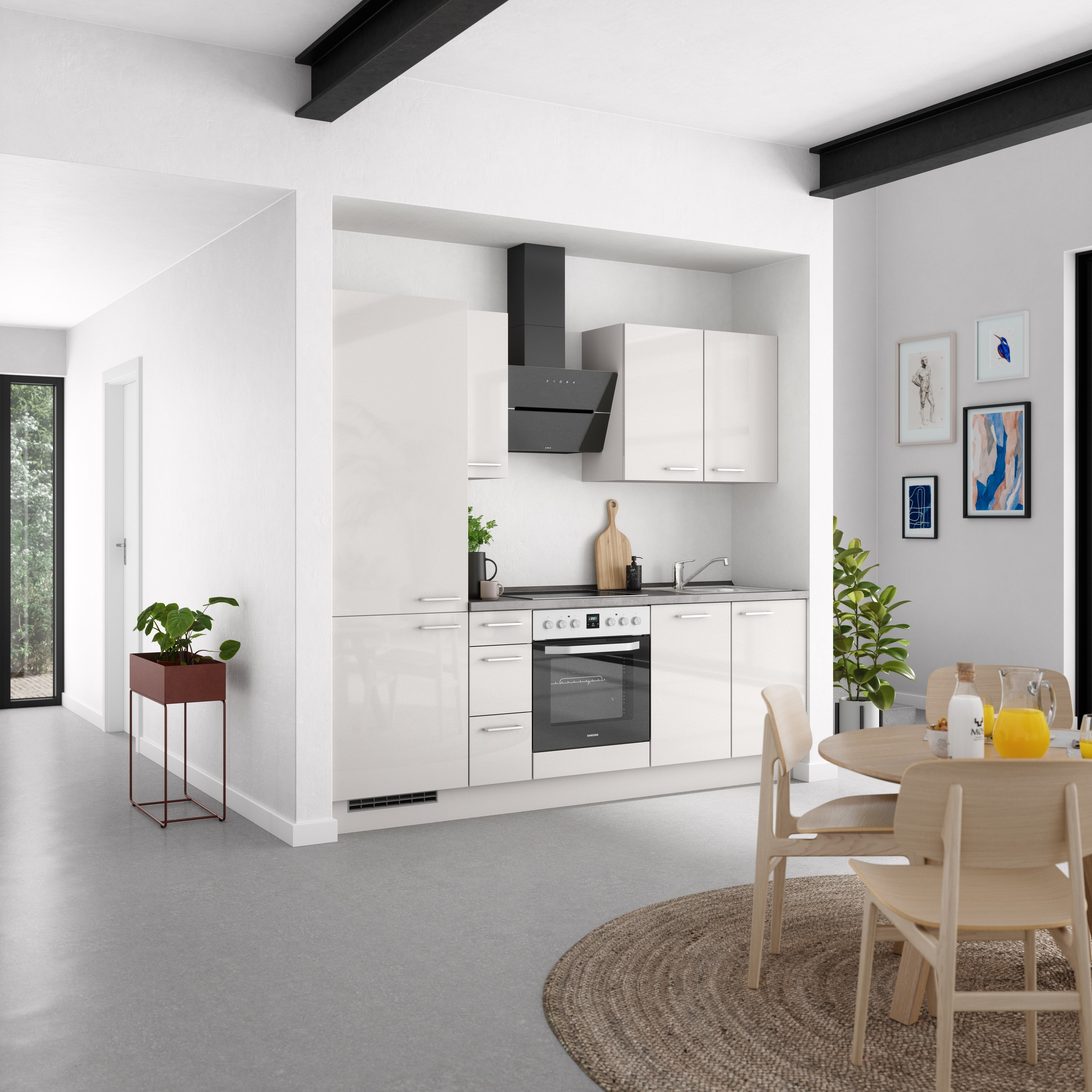 nobilia® Küchenzeile »"Flash II"«, vormontiert, Ausrichtung wählbar, Breite 240 cm, wahlw. mit E-Geräten