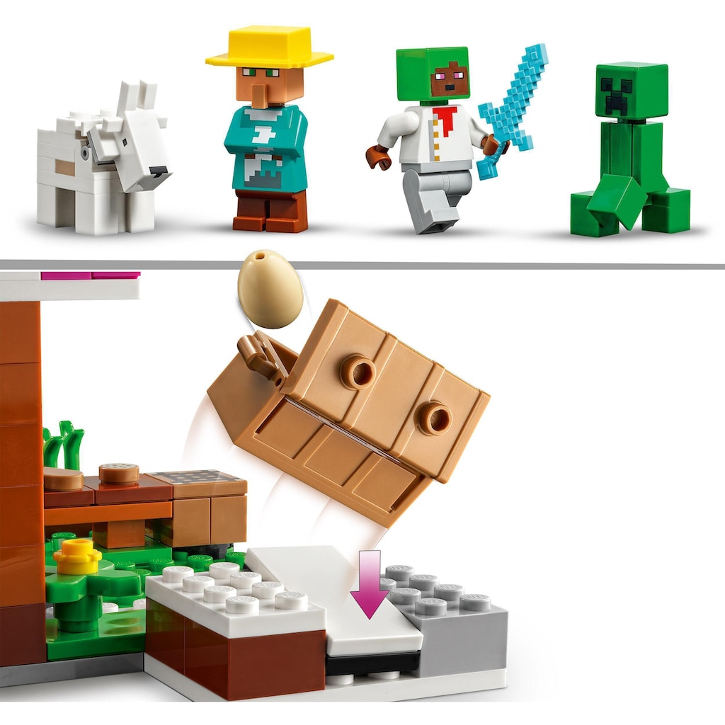 LEGO® Konstruktionsspielsteine »Die Bäckerei (21184), LEGO® Minecraft«, (154 St.)