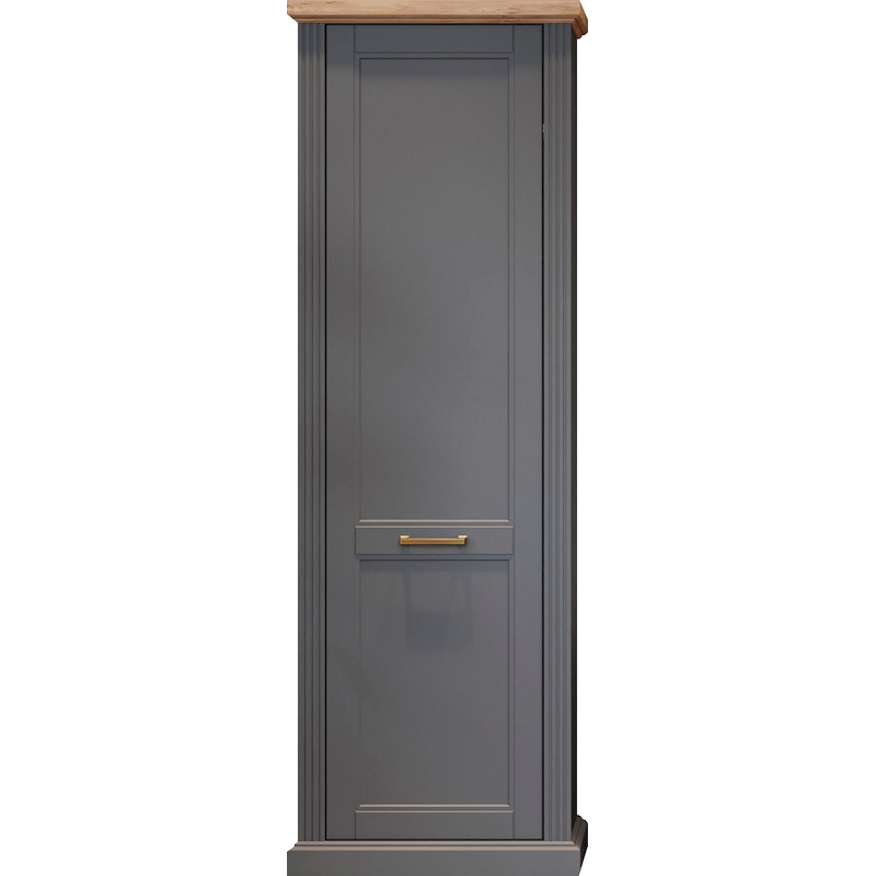 HOME AFFAIRE Garderobenschrank »Tara« (H/B/T): 193/63/38cm, hochwertig UV lackiert, Soft-Close-Funktion graphit matt/Pacific Walnut Hochwertig UV...