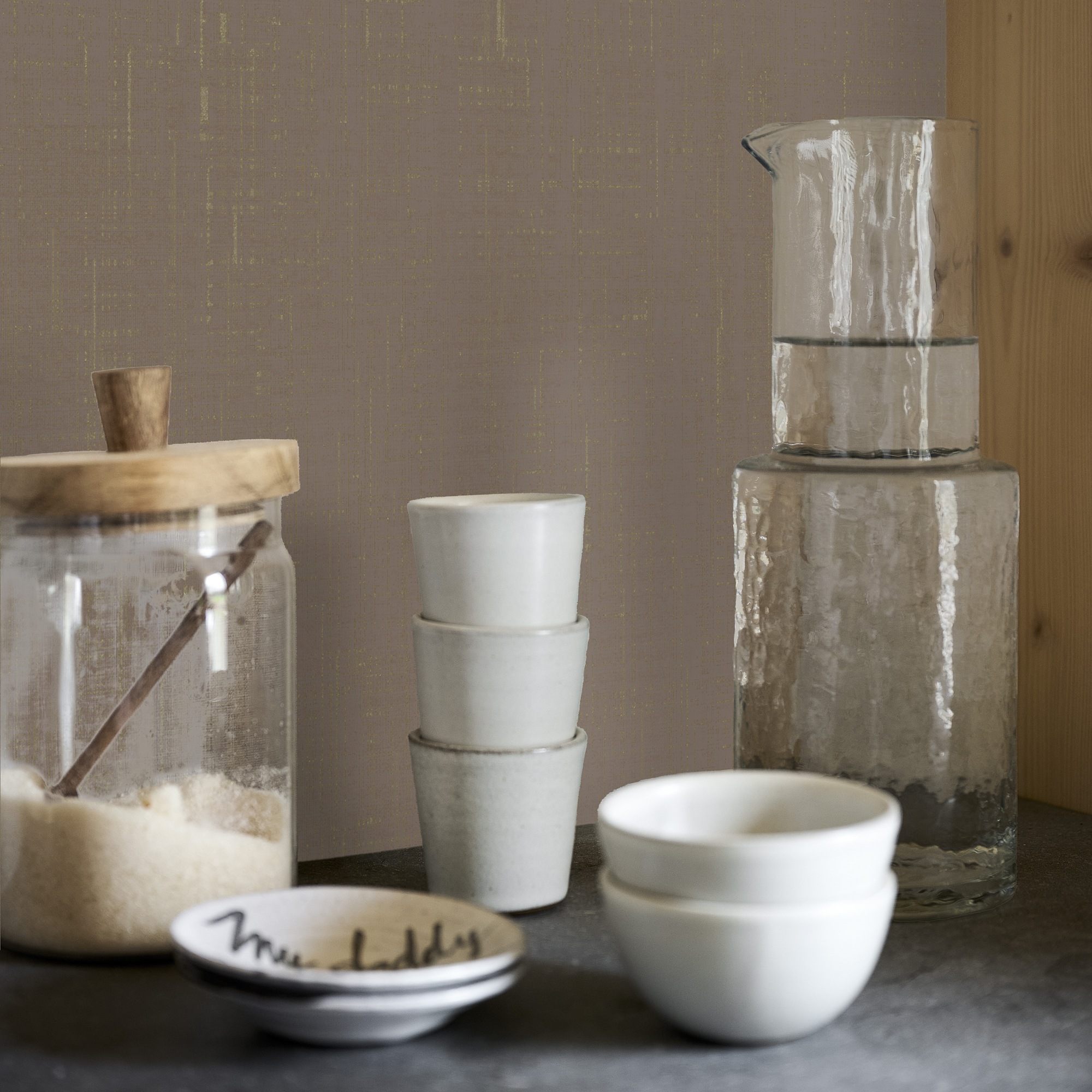 vtwonen Vliestapete »Linnen« unifarben mit Farbeinsatz geprägt Design Tapeten