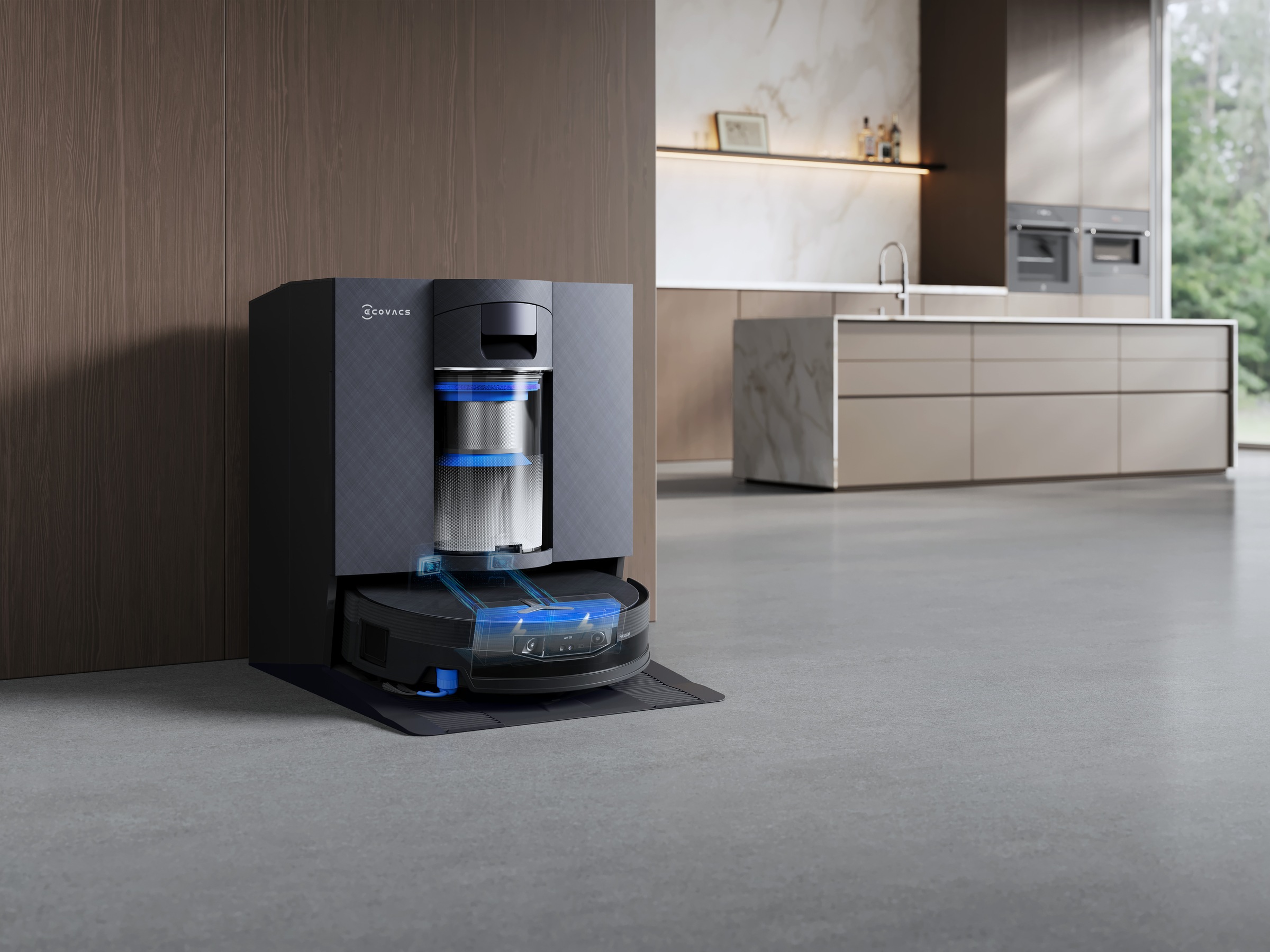 ECOVACS Nass-Trocken-Saugroboter »DEEBOT X11S OmniCyclone Care Kit, All-in-One Station (beutellos)« 30.000 Pa + 16 L/s (Luftstrom), 27cm Wischrolle, Care Kit