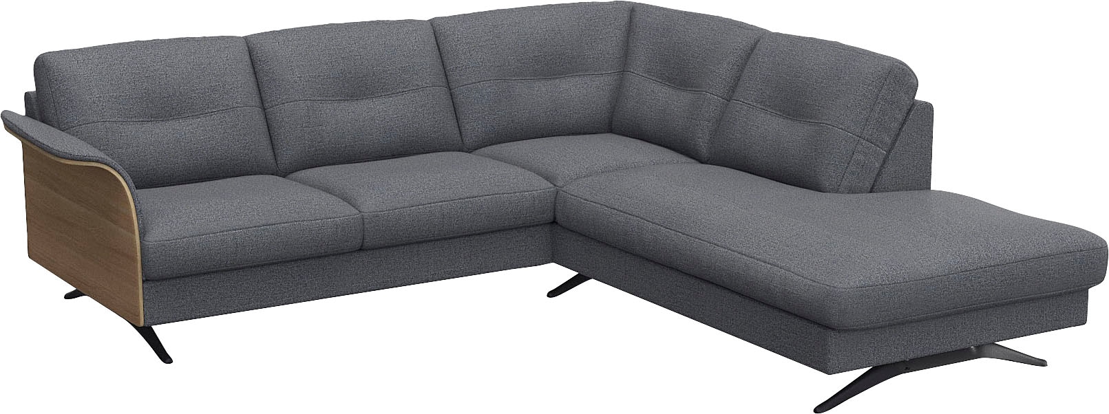 FLEXLUX Ecksofa »Glow, super bequem durch hochwertigem Sitzaufbau mit Federkern, L-Form«, Modernes skandinavisches Design