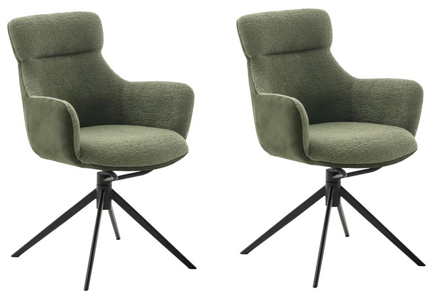 MCA furniture Esszimmerstuhl »PELION« () Feingewebe (2er-Set), drehbar 360° günstig online kaufen