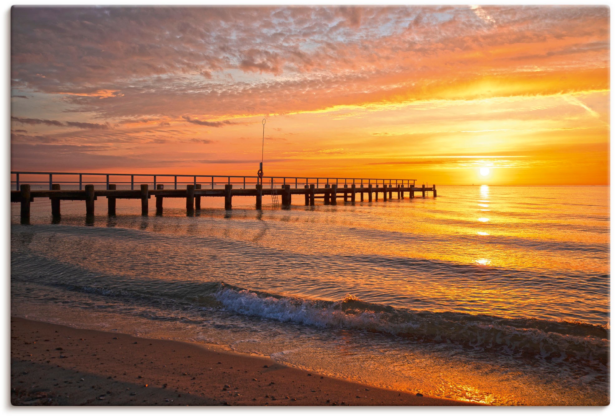 Artland Wandbild »Urlaubsfeeling am Ostseestrand«, Bilder vom Sonnenunterga günstig online kaufen