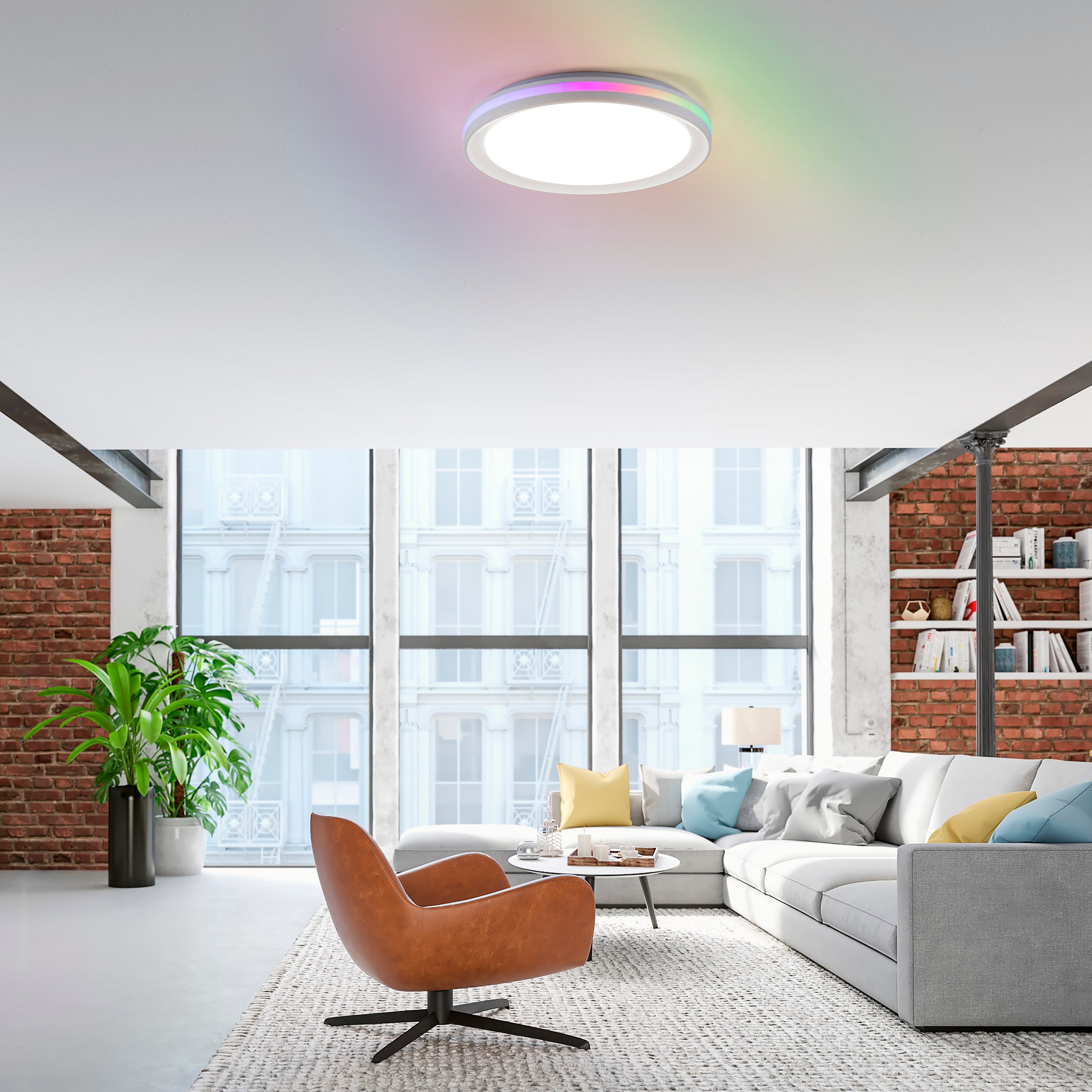 Leuchten Direkt Deckenleuchte »RIBBON«, LED, CCT - dimmbar über Fernbedienu günstig online kaufen