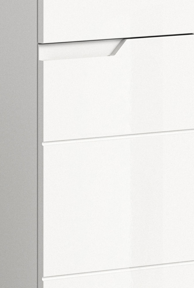 INOSIGN Badmöbel-Set »CAPRI, 4-teilig, mit eingefasster Griffmulde, bestehend aus:«, Waschbeckenunterschrank, Spiegelschrank, Unterschrank und Hängeschrank