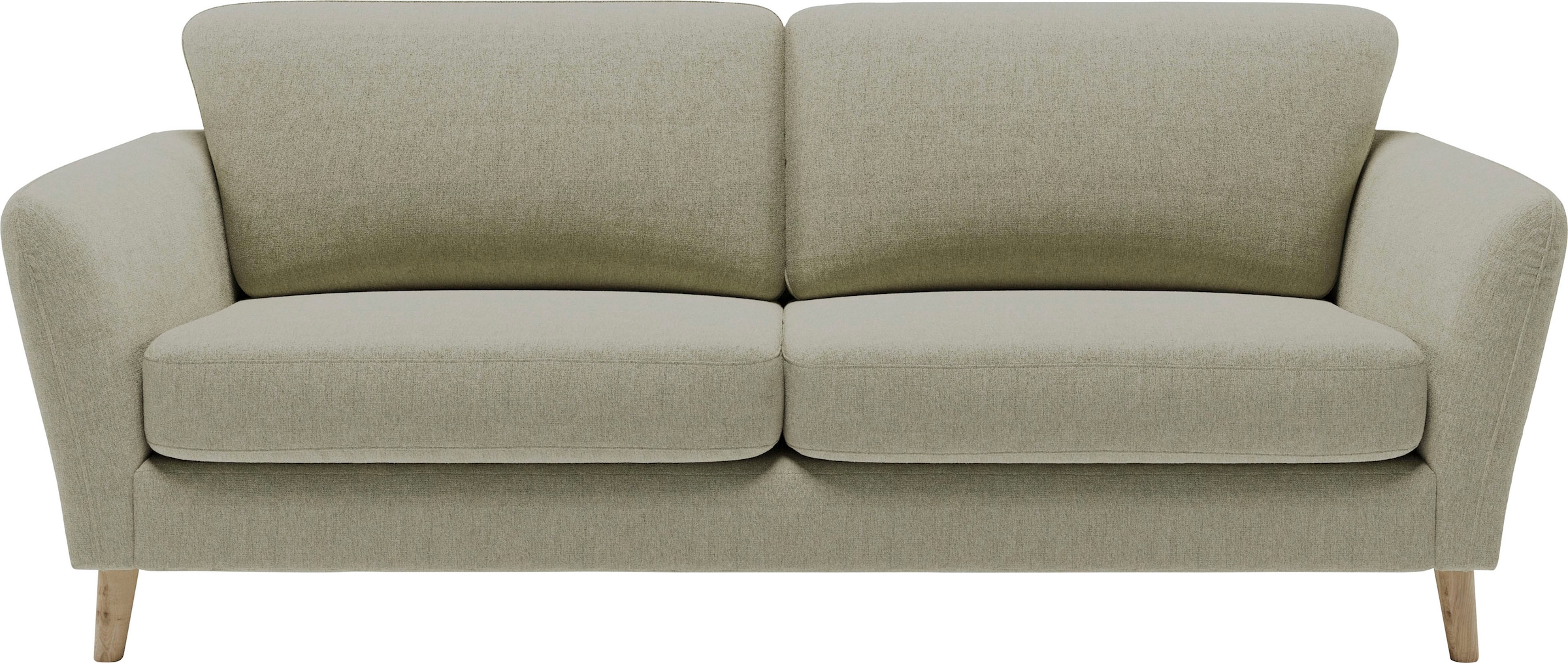 Home affaire 206 Sofa mit cm«, bestellen Eiche, verschiedene 3-Sitzer aus und Farbvarianten Bezüge Massivholzbeinen Rechnung auf »MARSEILLE