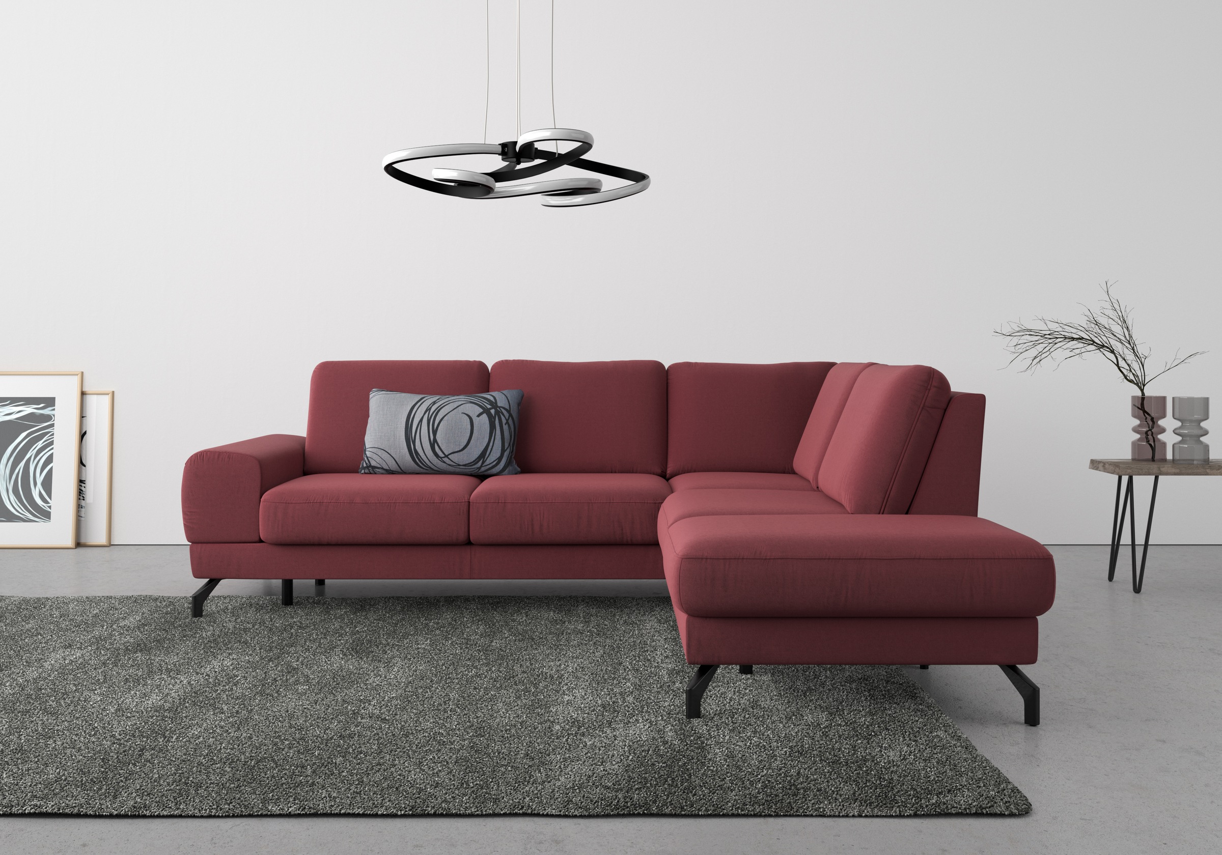 sit&more Ecksofa »Cinturo L-Form«, inklusive Sitztiefenverstellung und Federkern, Sitzhöhe 45 cm