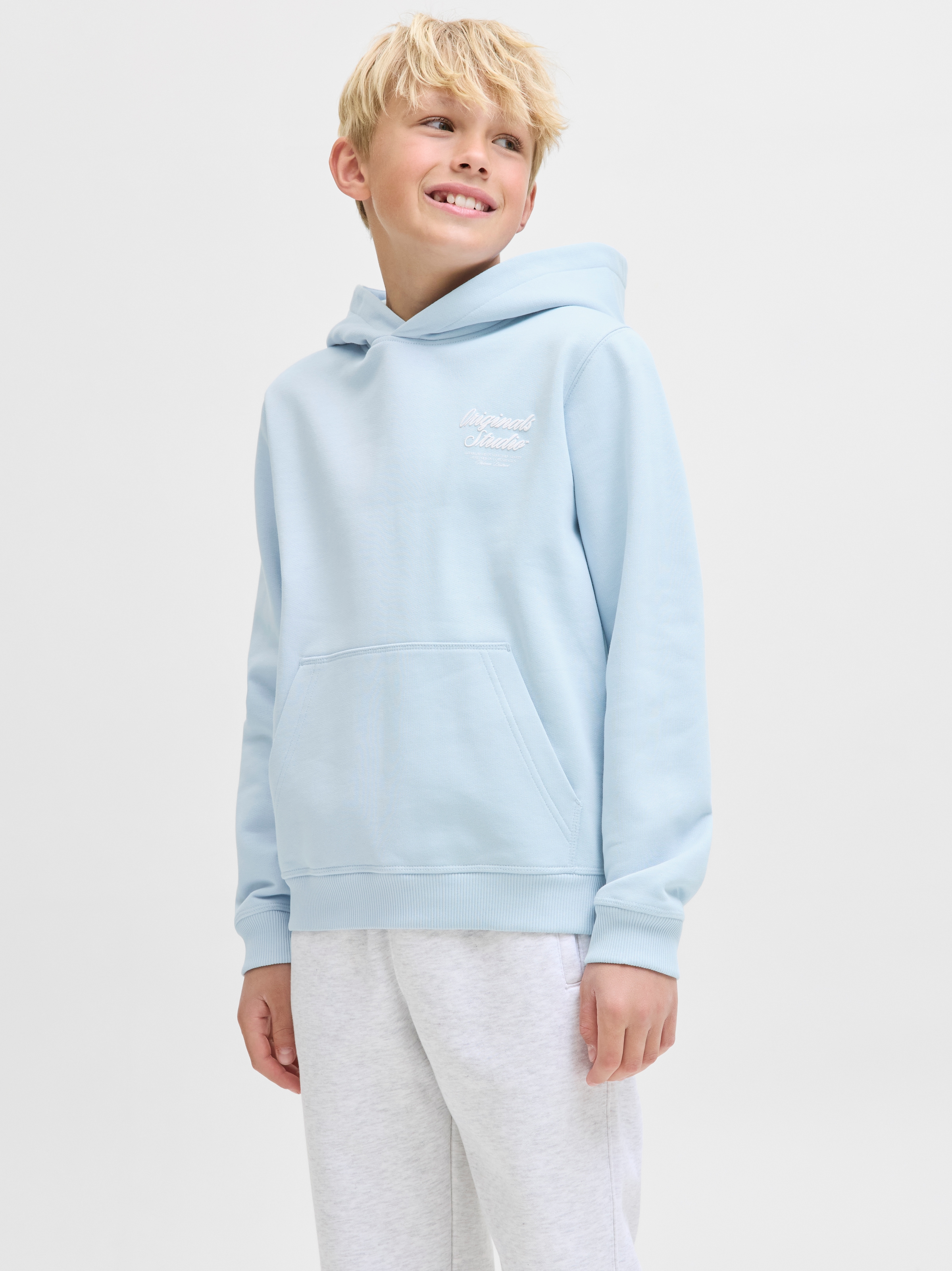 Jack & Jones Junior Kapuzensweatshirt »Jornorrebro Typo Back Sweat Hood Sn Jnr«, Baumwollmischung, Relaxed Fit, Langarm