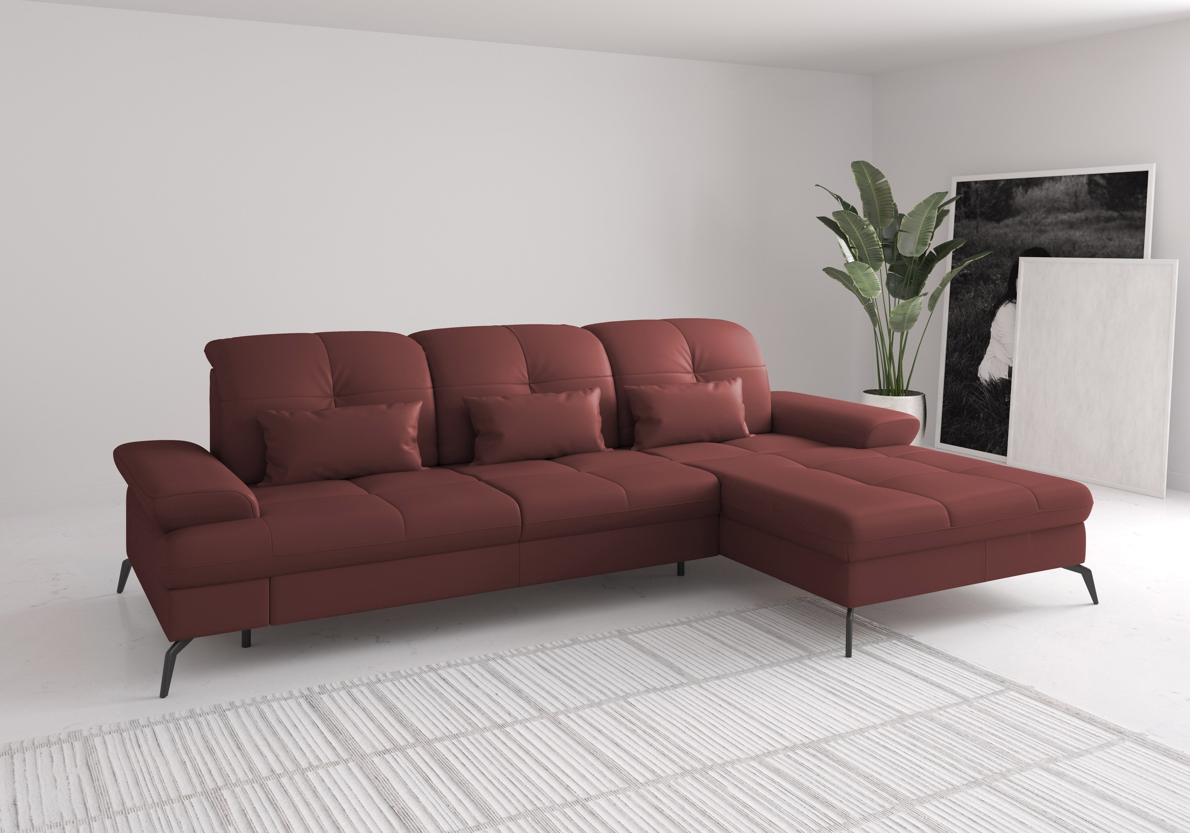 sit&more Ecksofa »Amica, L-Form, inkl. Sitztiefenverstellung & Armteilverst günstig online kaufen