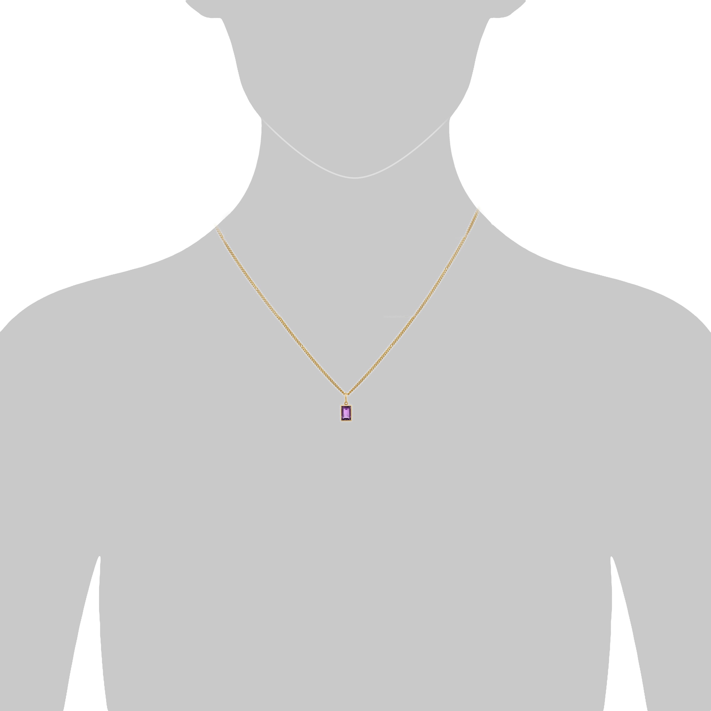 Orolino Kette mit Anhänger »585 Gold mit echtem Amethyst 42/45cm lang«