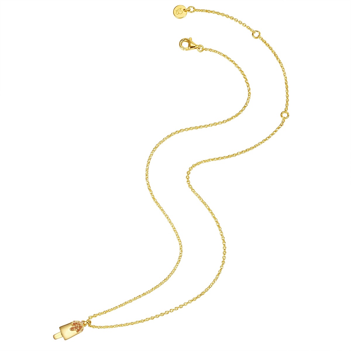 Glanzstücke München Kette mit Anhänger »LLL19« Kette mit Anhänger Sterling Silber gelbgold Zirkonia rosé